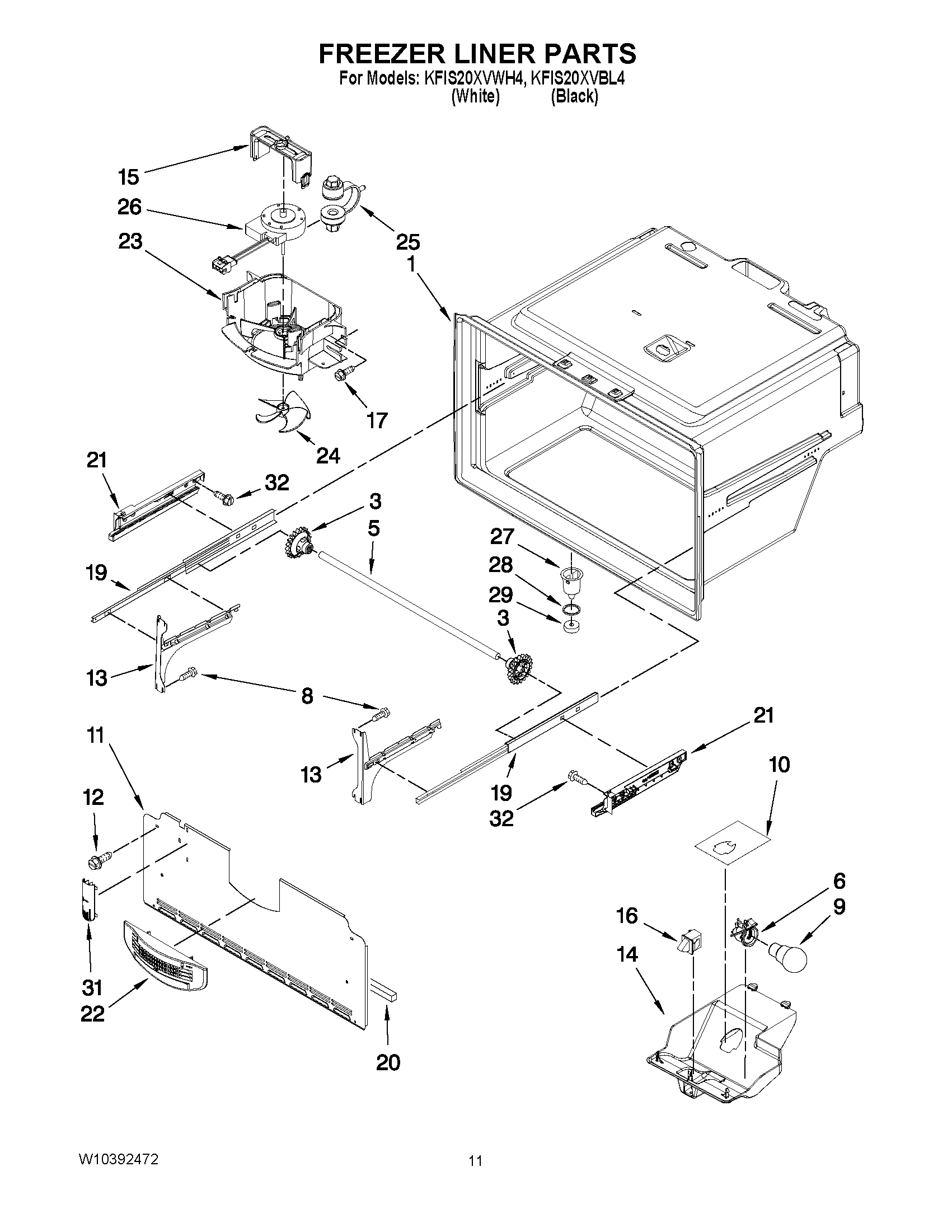 06 - FREEZER LINER PARTS