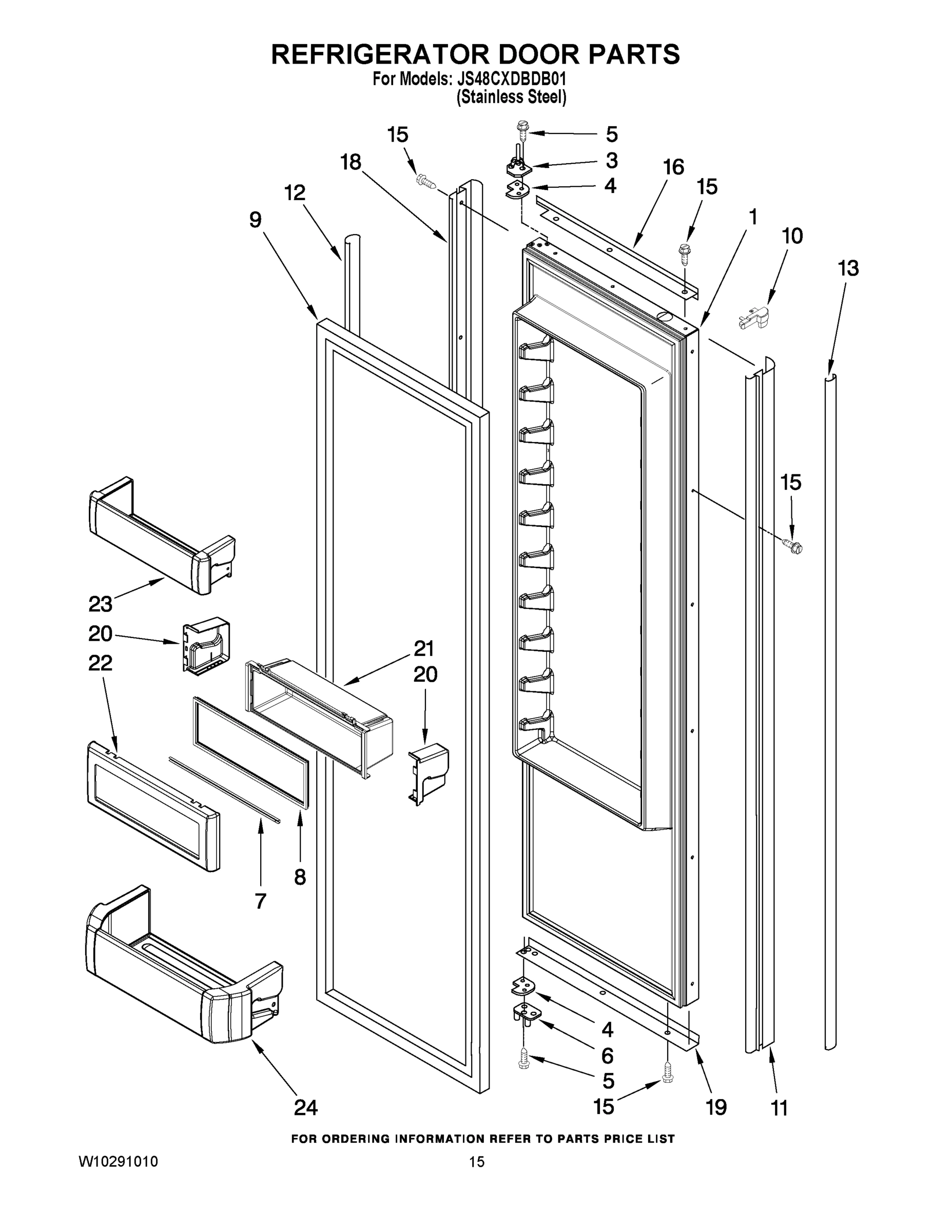 10 - REFRIGERATOR DOOR PARTS