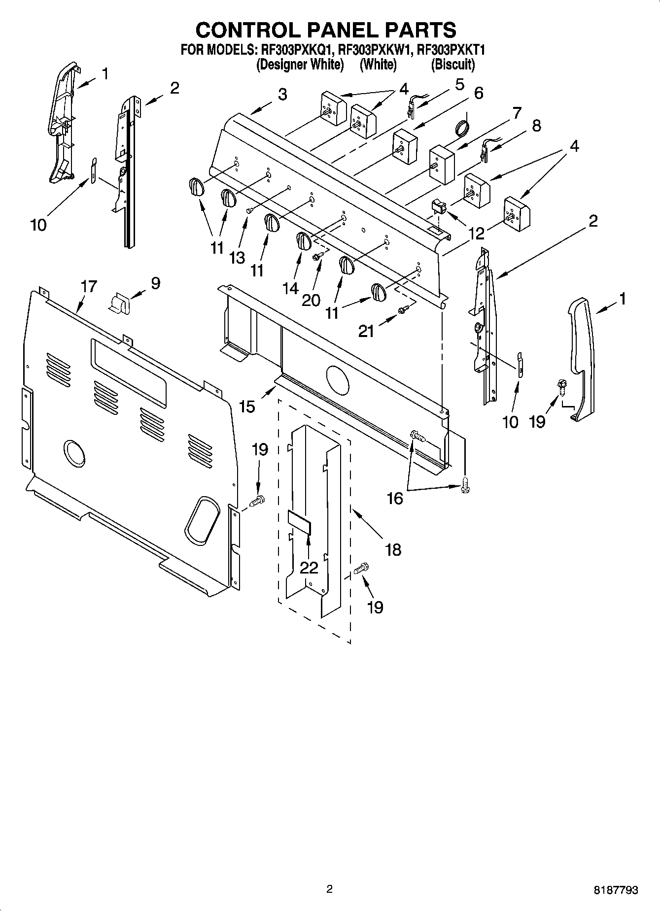 02 - CONTROL PANEL PARTS