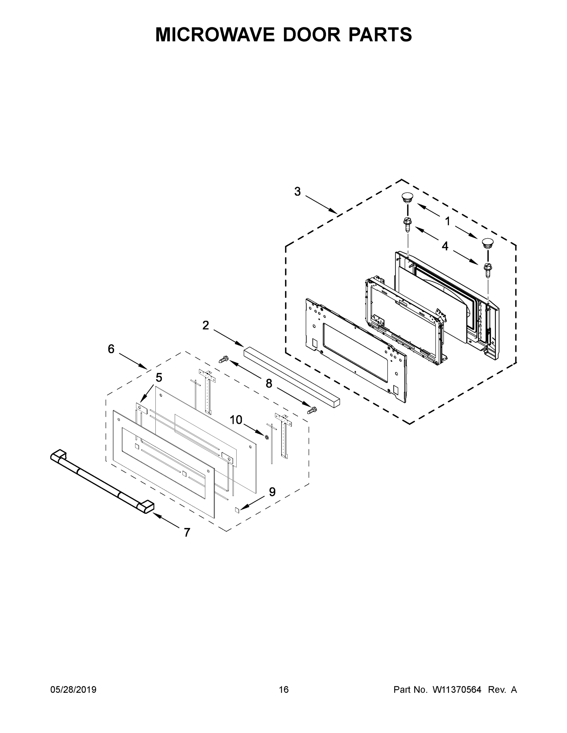 09 - MICROWAVE DOOR PARTS