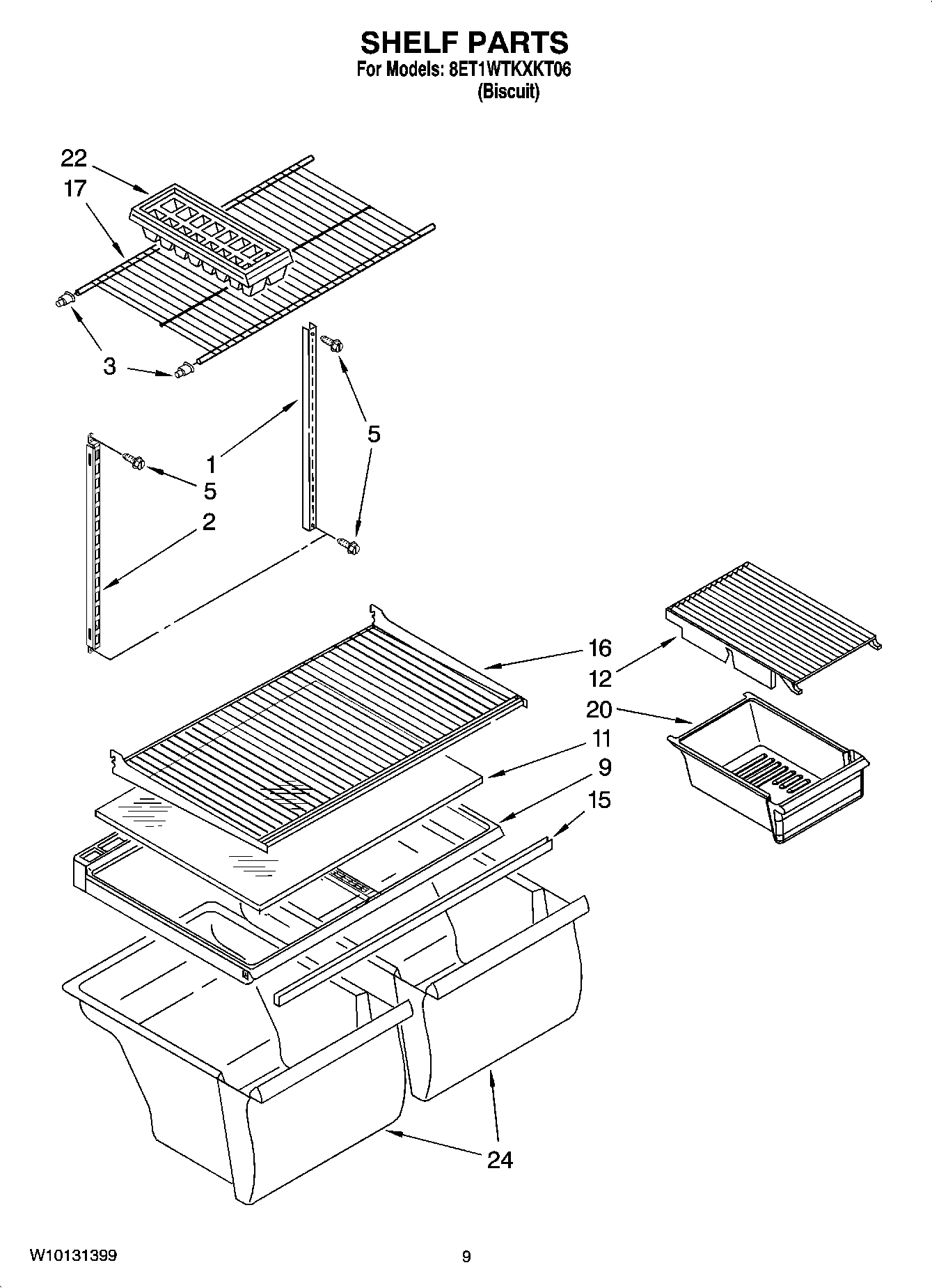 05 - SHELF PARTS, OPTIONAL PARTS (NOT INCLUDED)