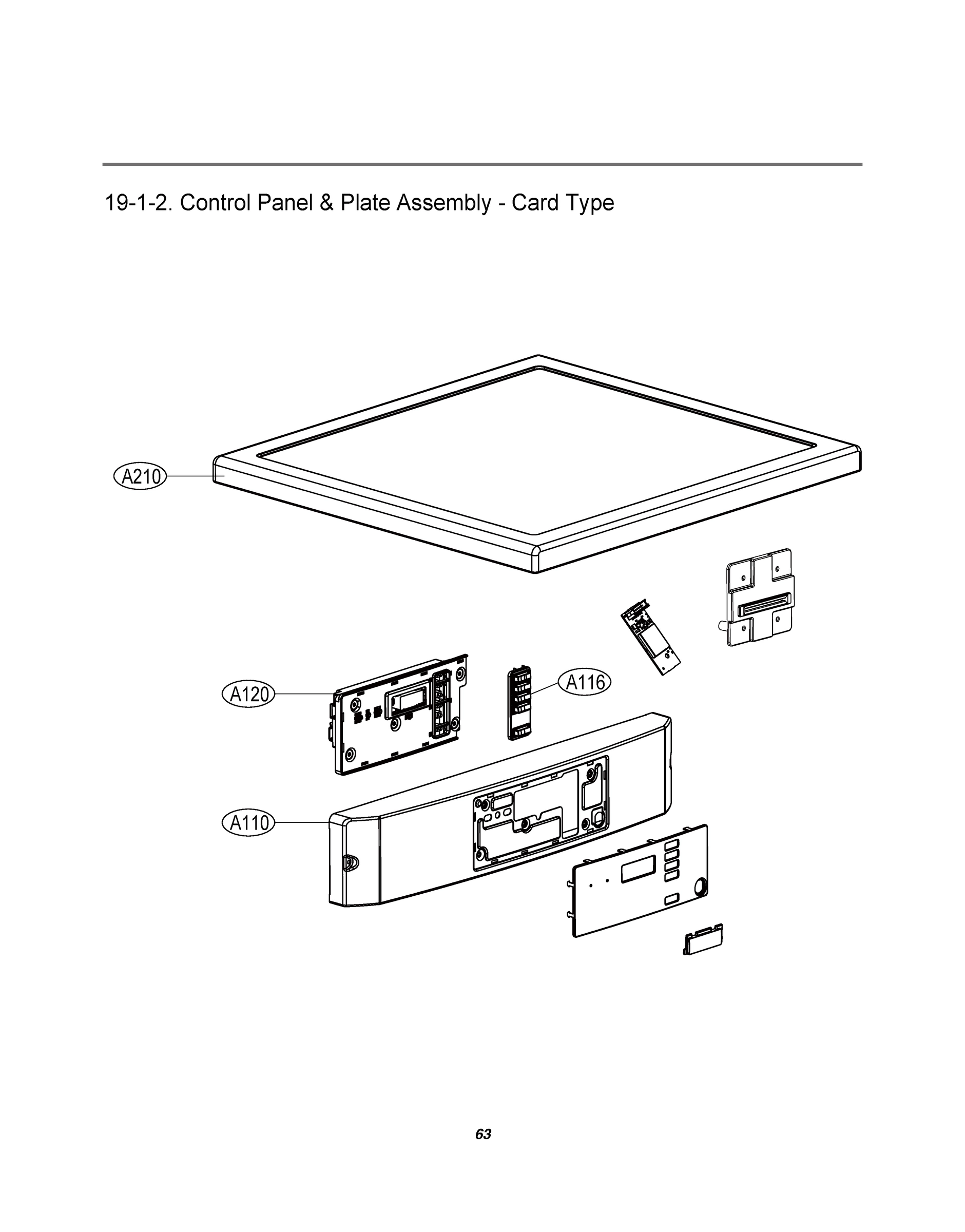 CONTROL PANEL & PLATE ASSEMBLY CARD TYPE
