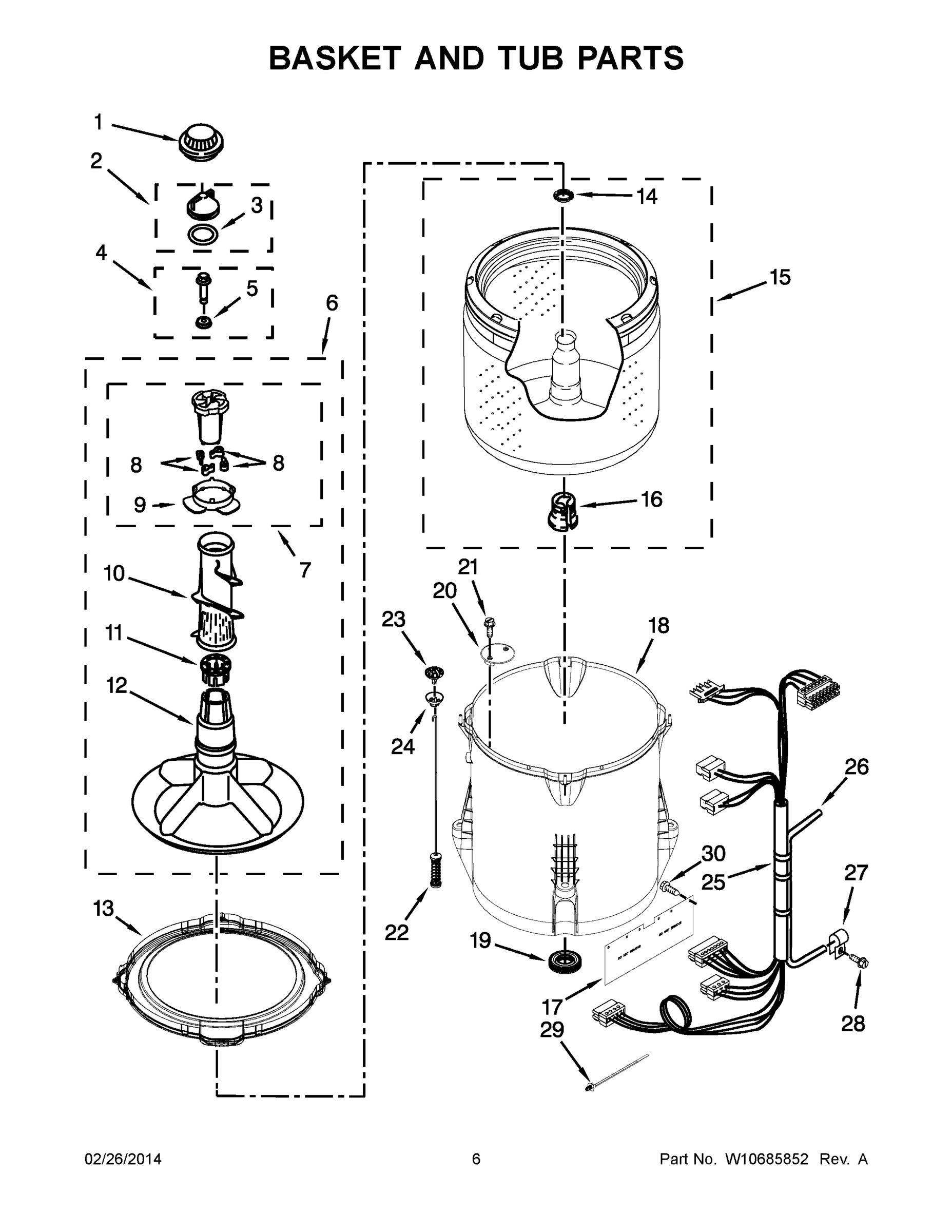 04 - BASKET AND TUB PARTS