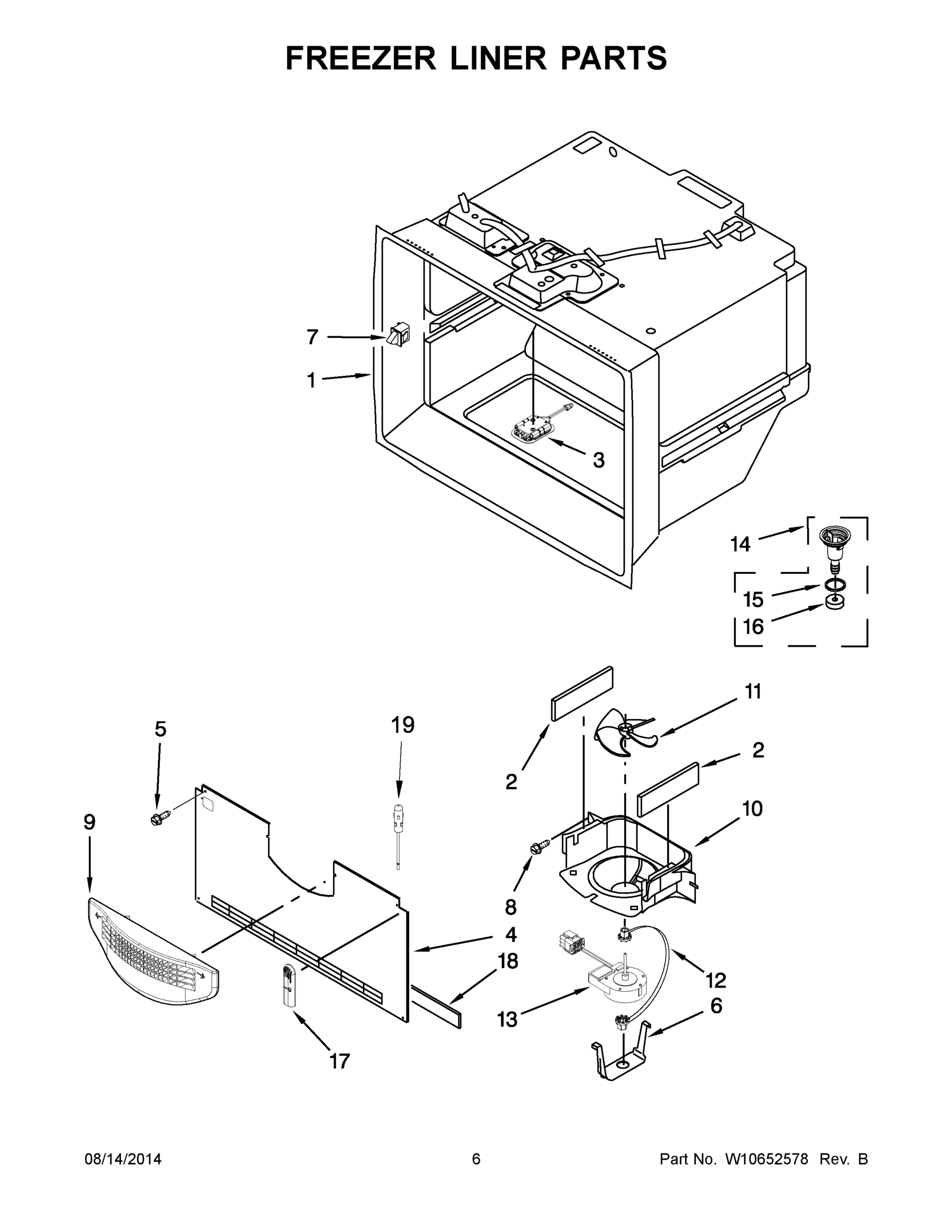 04 - FREEZER LINER PARTS