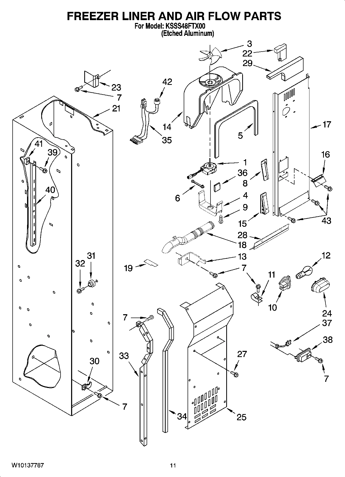 08 - FREEZER LINER AND AIR FLOW PARTS