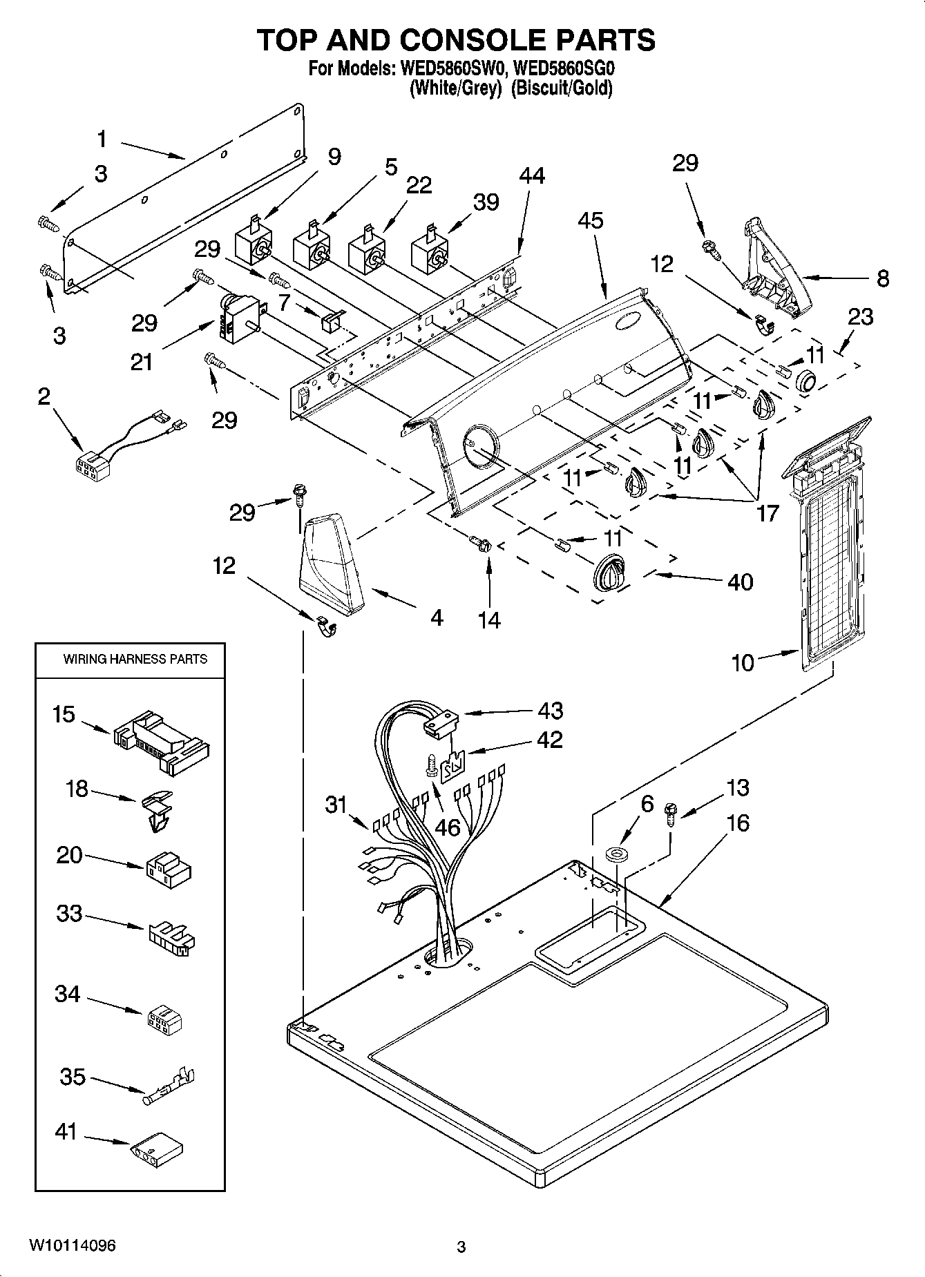 02 - TOP AND CONSOLE PARTS