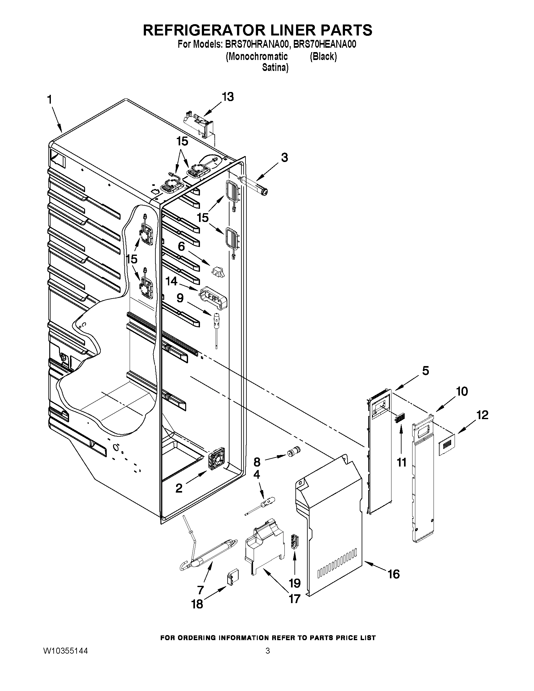 02 - REFRIGERATOR LINER PARTS