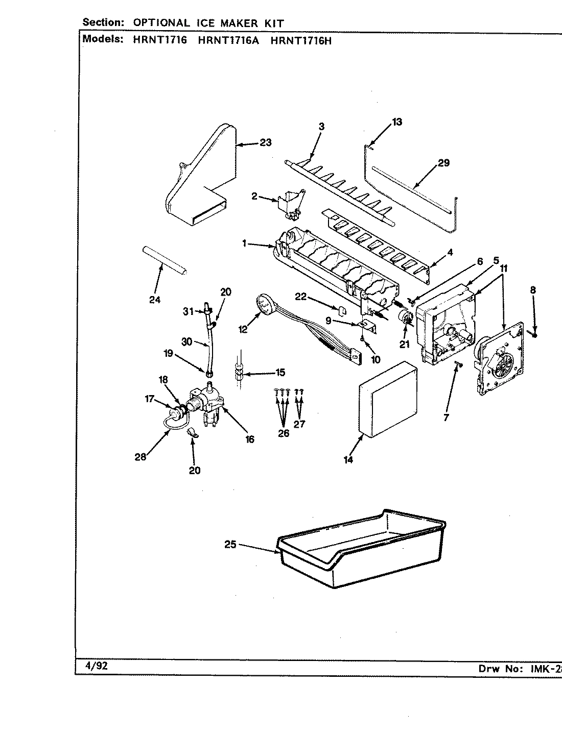 02 - OPTIONAL ICE MAKER KIT