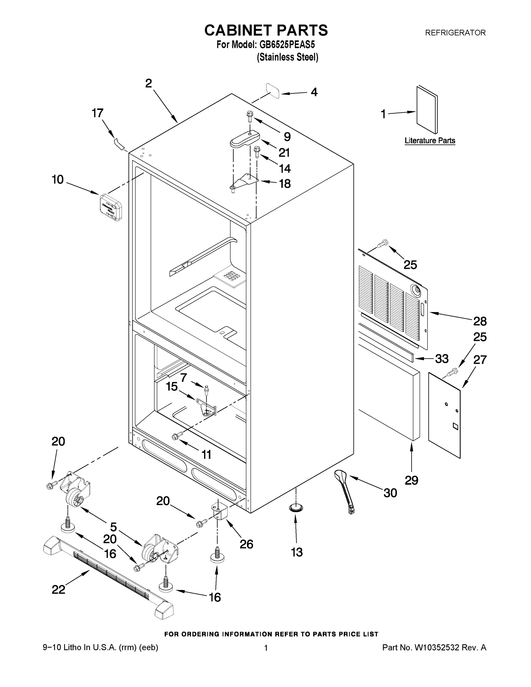 01 - CABINET PARTS