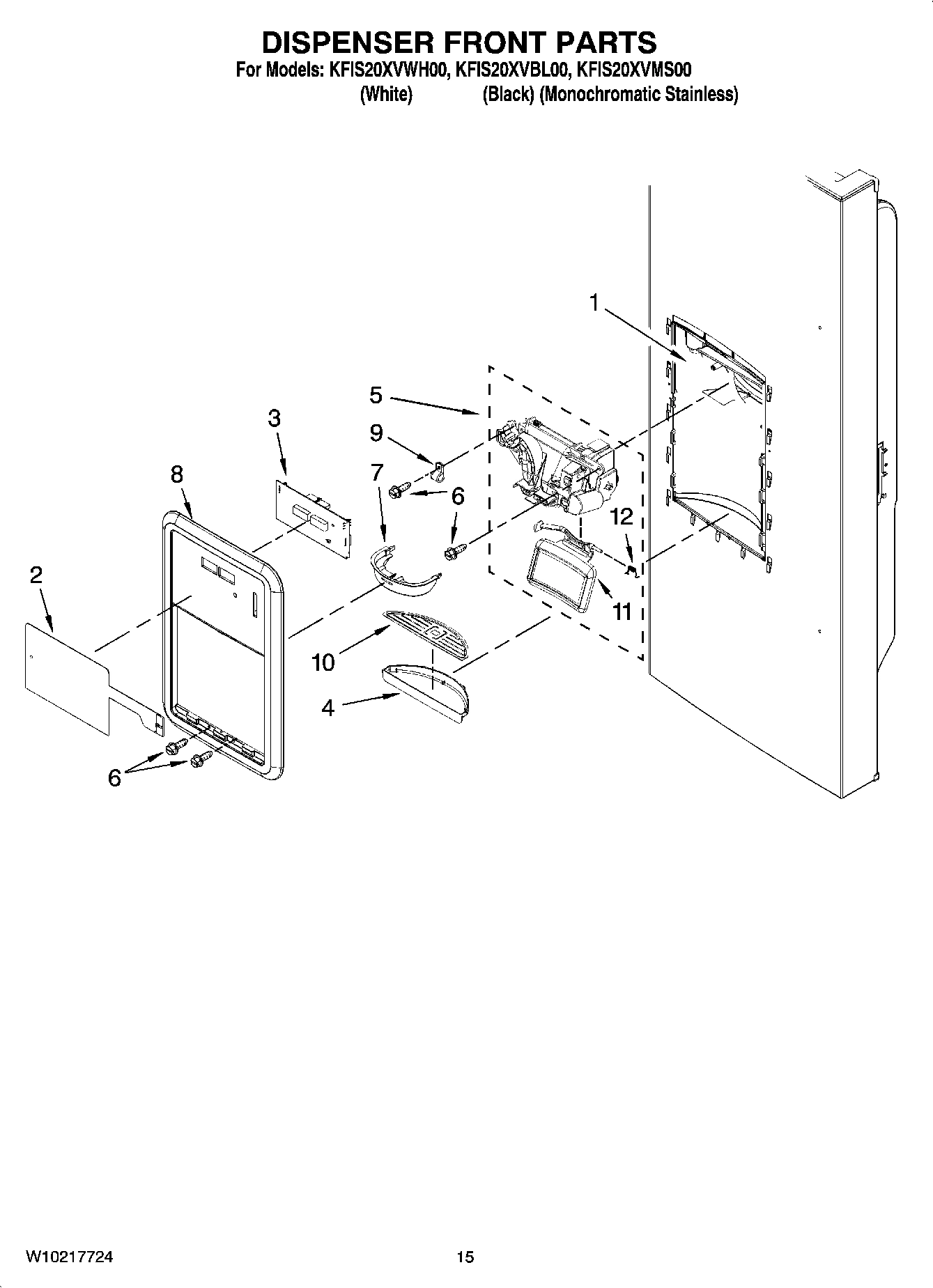 08 - DISPENSER FRONT PARTS