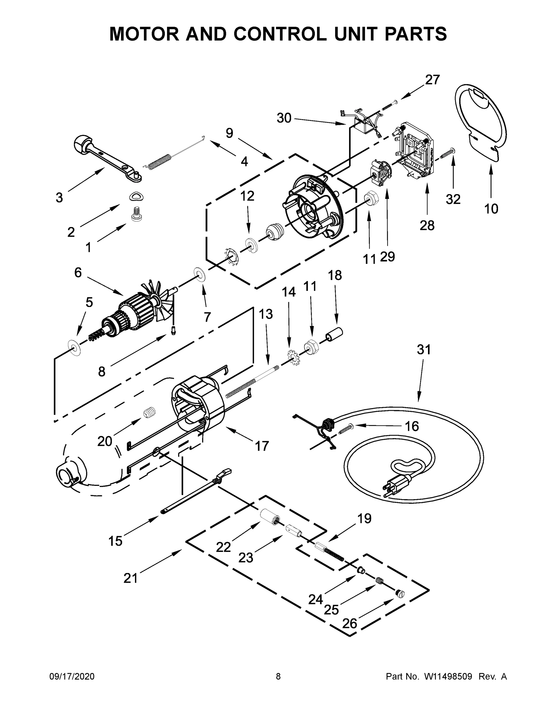 05 - MOTOR AND CONTROL UNIT PARTS