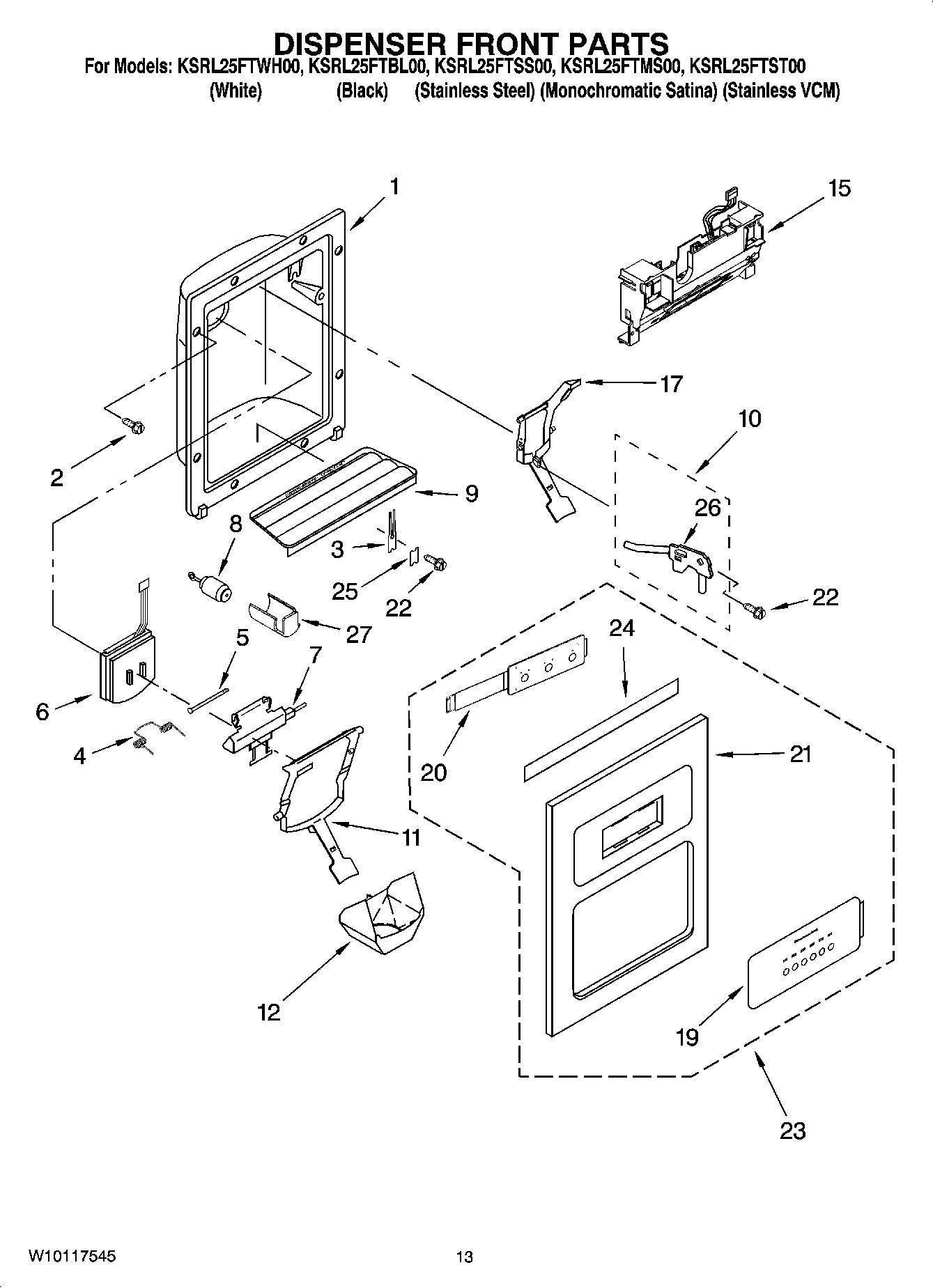 08 - DISPENSER FRONT PARTS