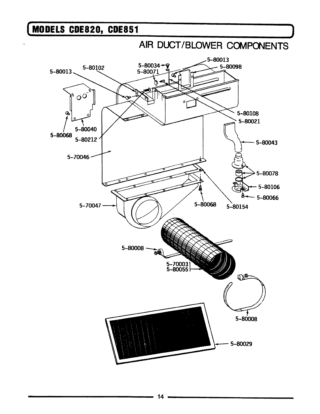 01 - AIR DUCT/BLOWER COMPONENTS