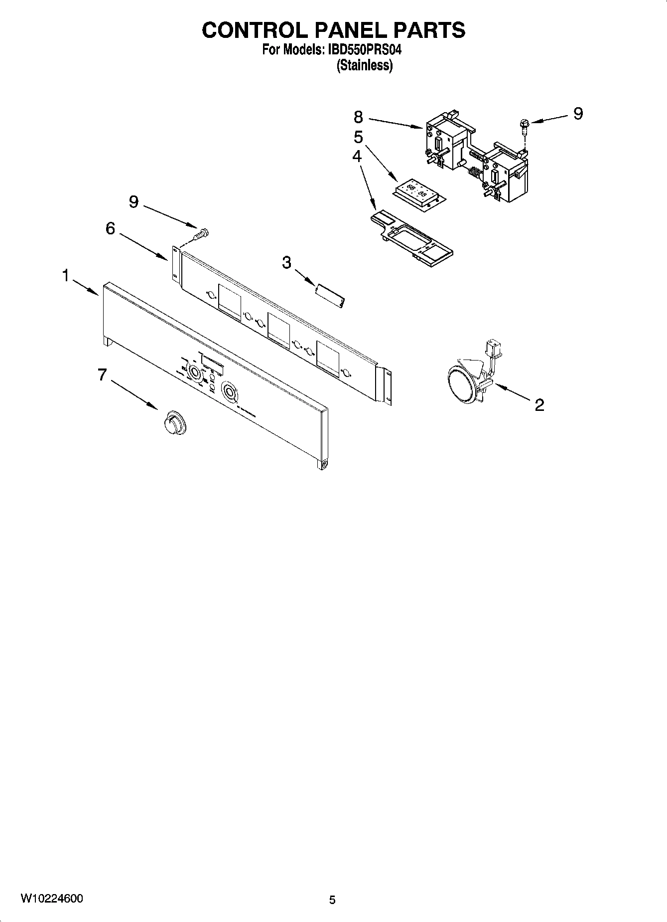 04 - CONTROL PANEL PARTS