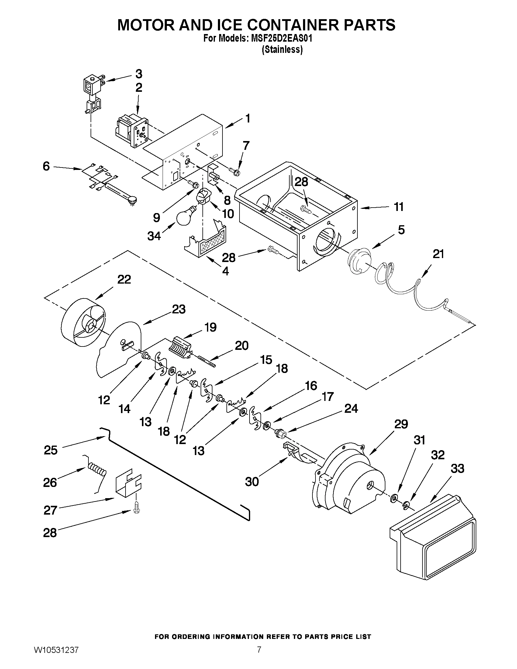 05 - MOTOR AND ICE CONTAINER PARTS