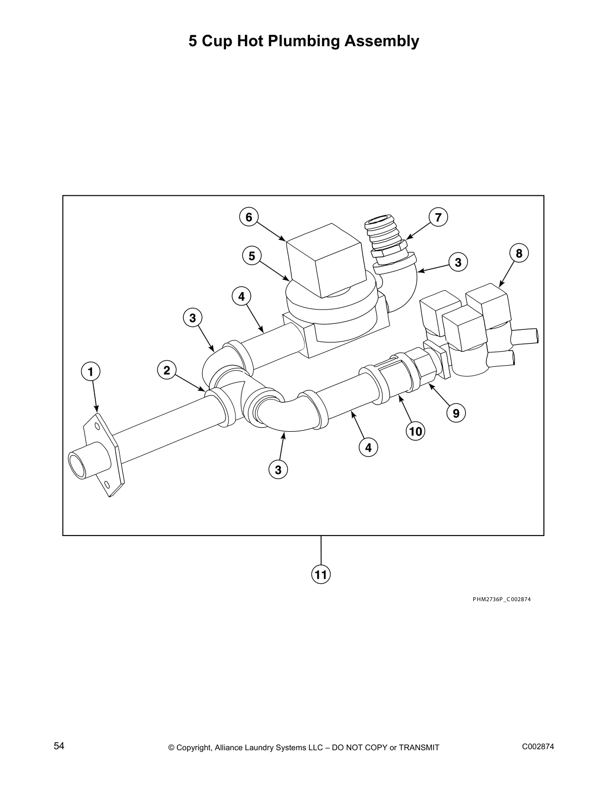 5 Cup Hot Plumbing Assembly