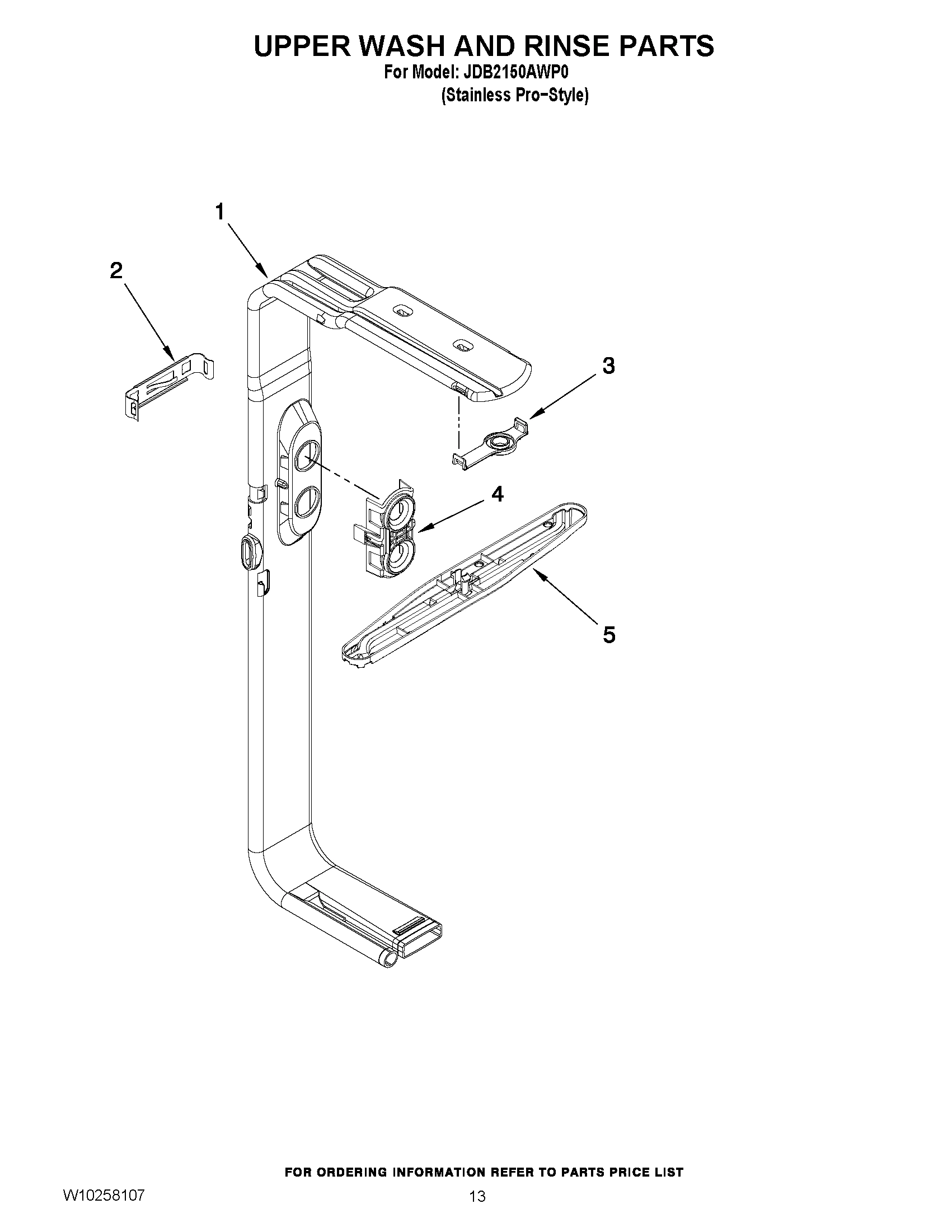 10 - UPPER WASH AND RINSE PARTS