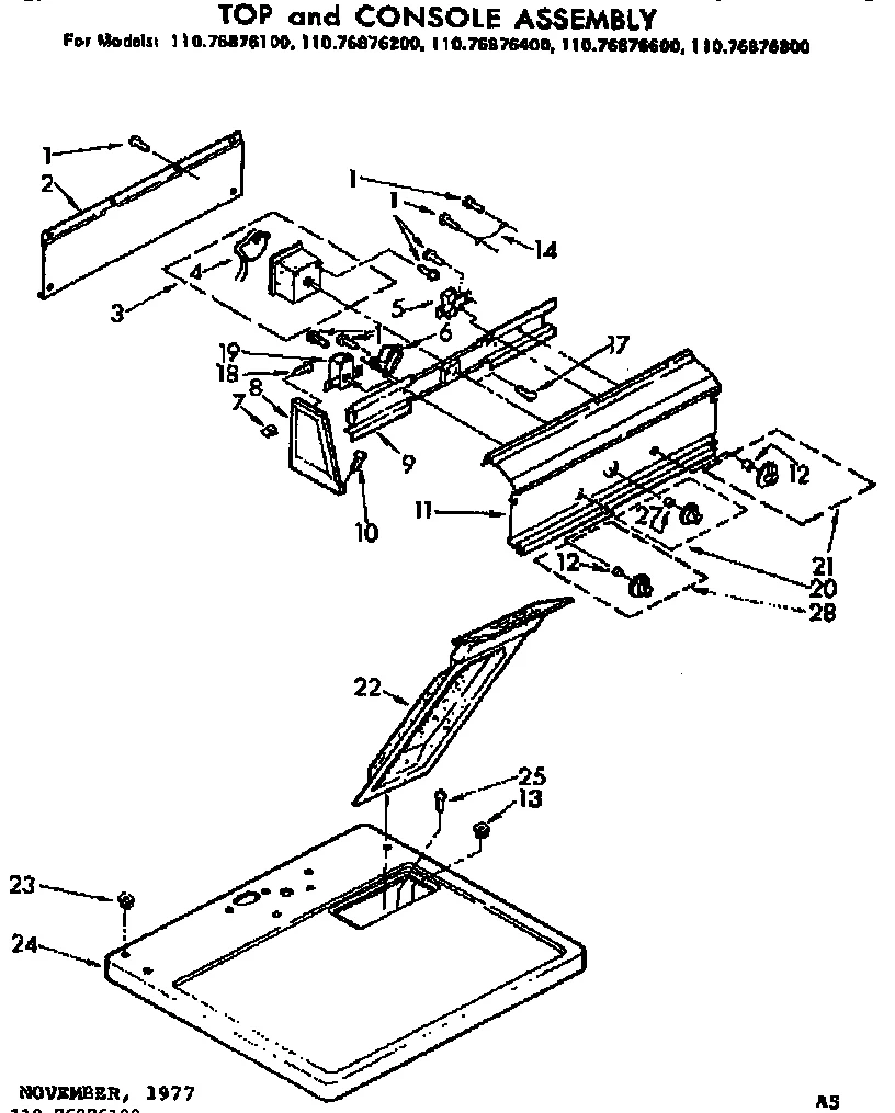 TOP AND CONSOLE ASSEMBLY