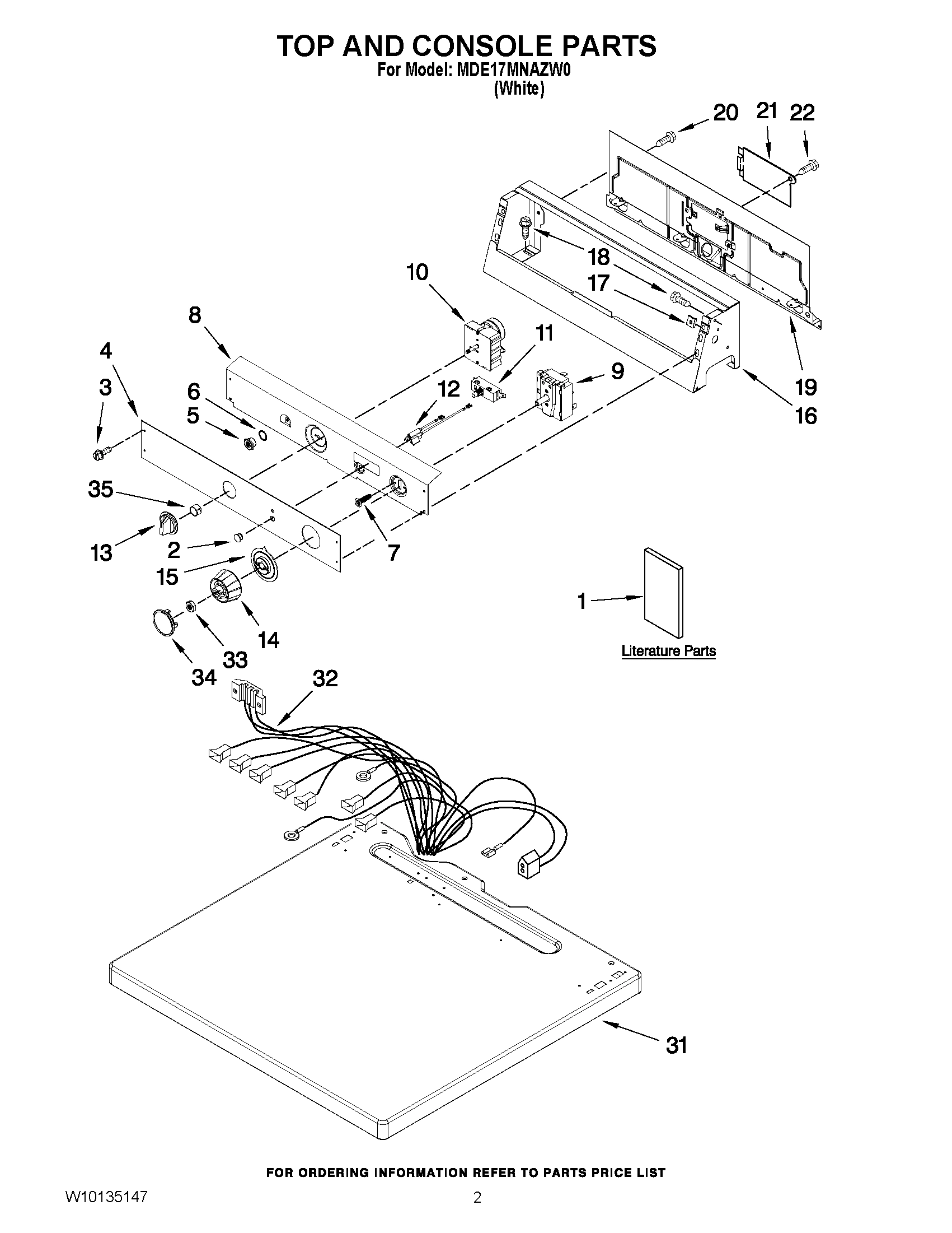 01 - TOP AND CONSOLE PARTS