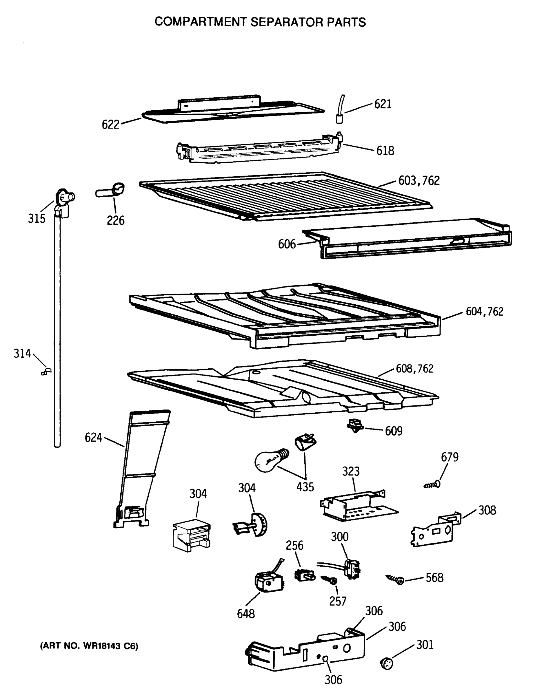 COMPARTMENT SEPARATOR PARTS