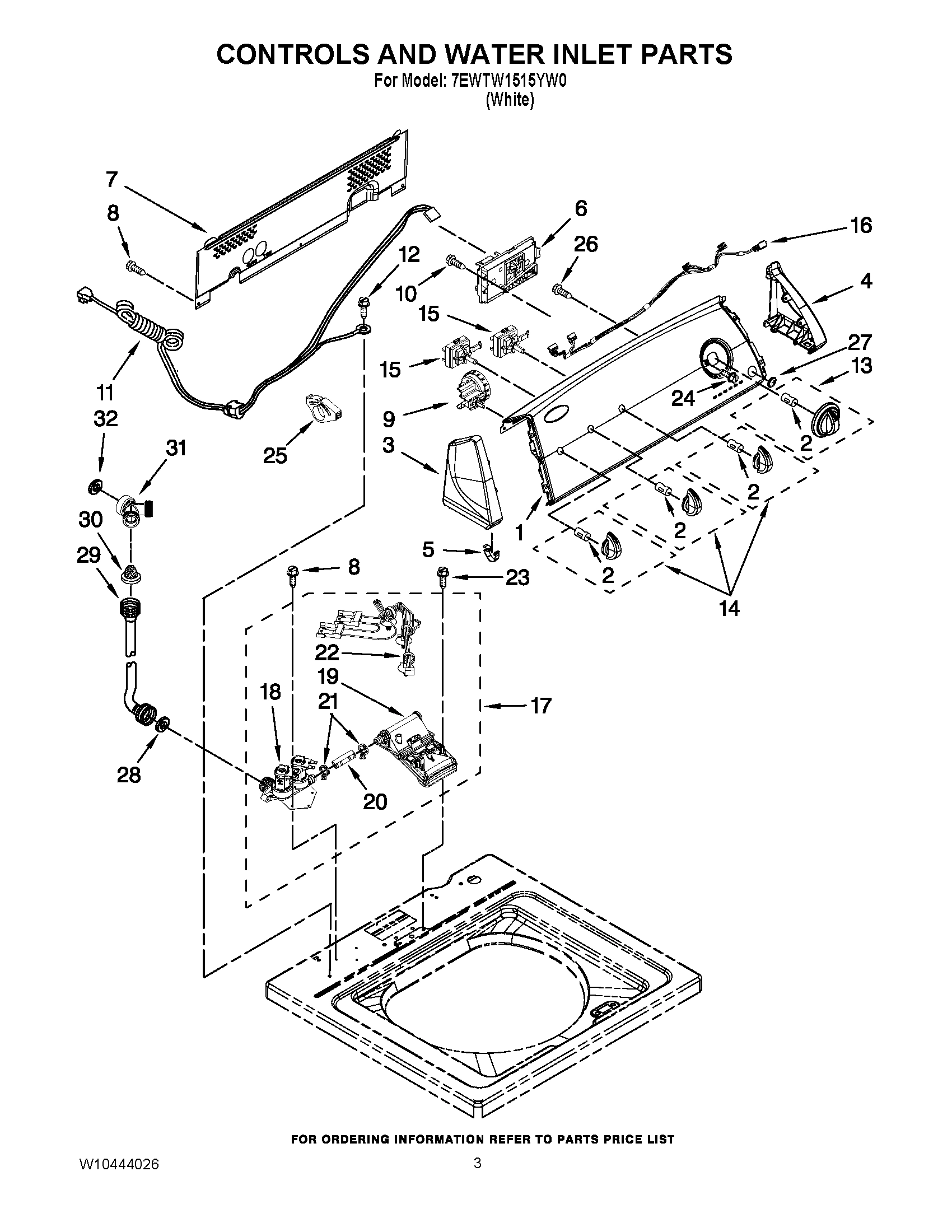 02 - CONTROLS AND WATER INLET PARTS