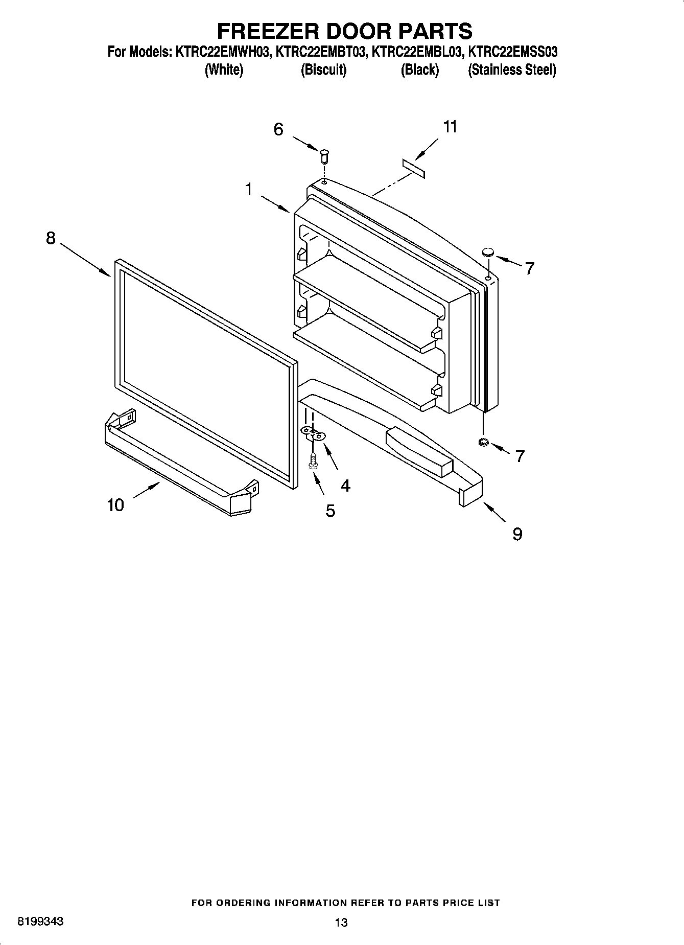 07 - FREEZER DOOR PARTS