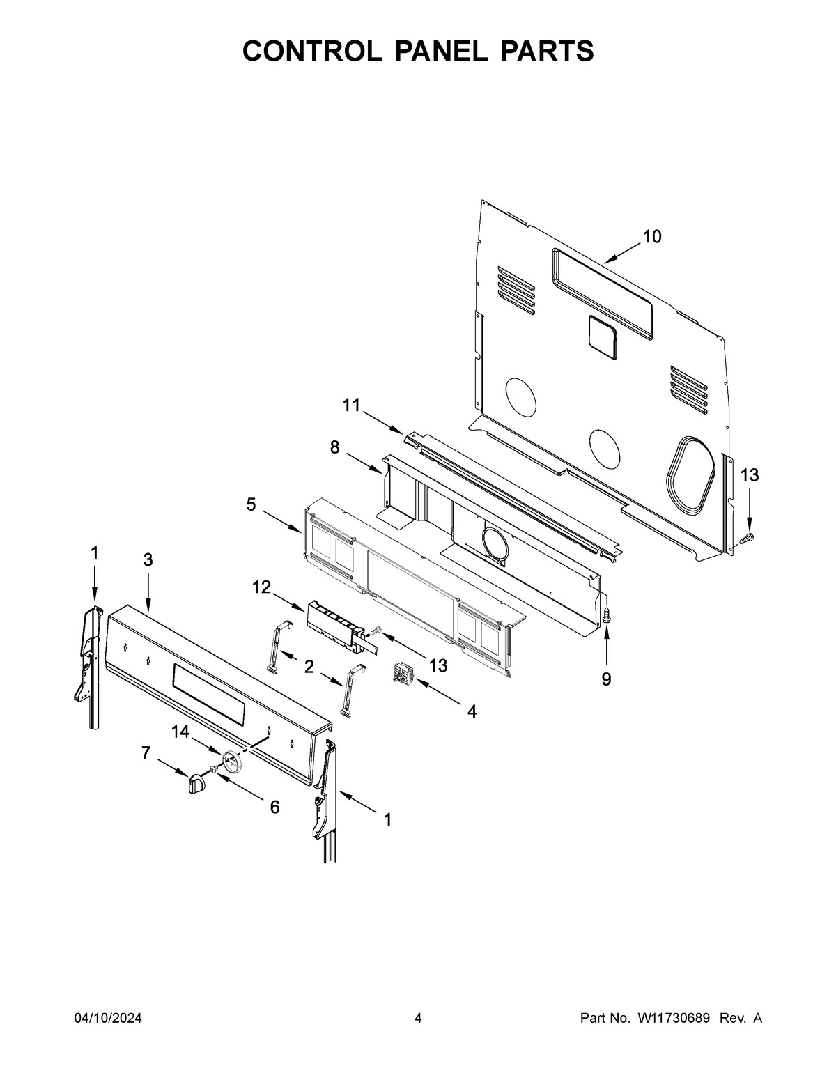 03 - CONTROL PANEL PARTS