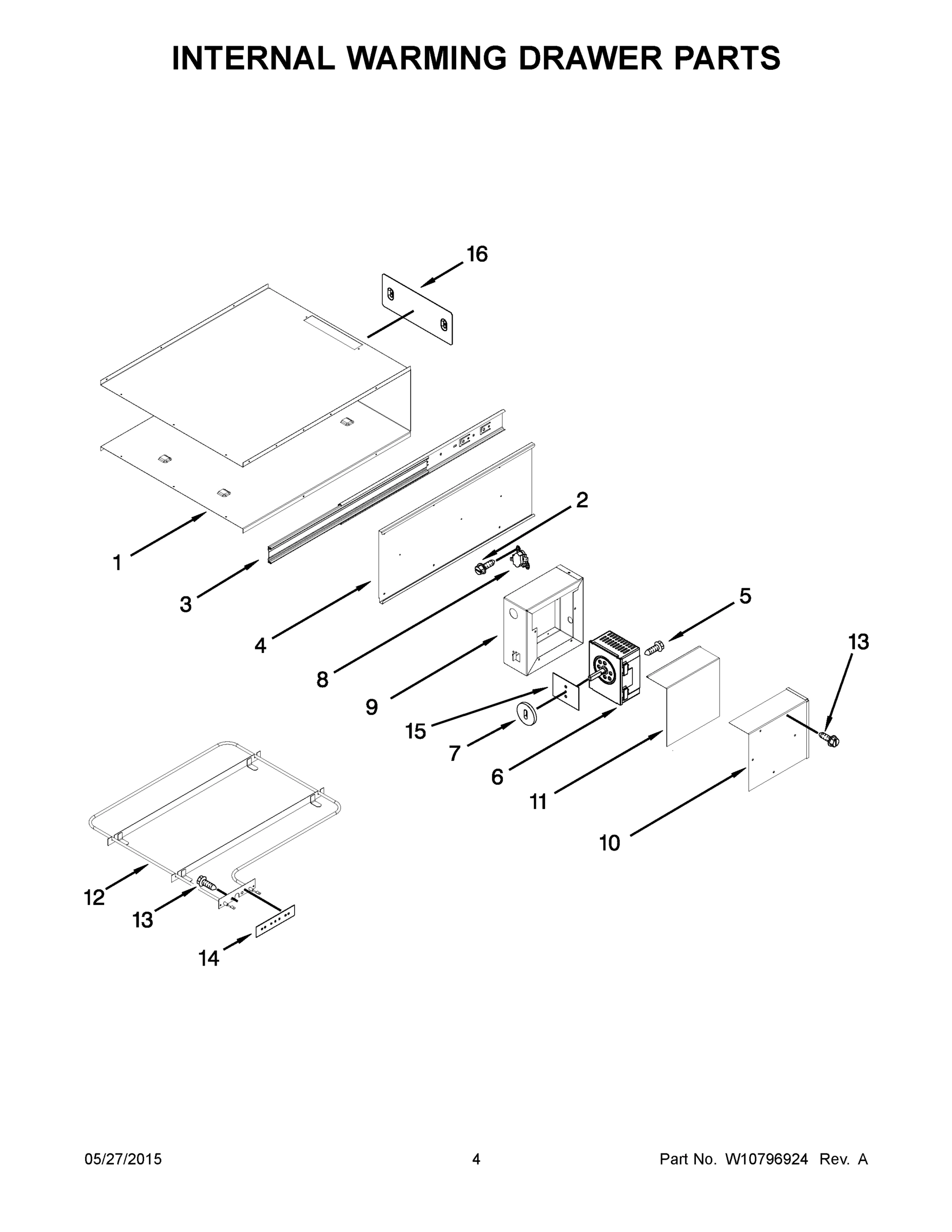 03 - INTERNAL WARMING DRAWER PARTS
