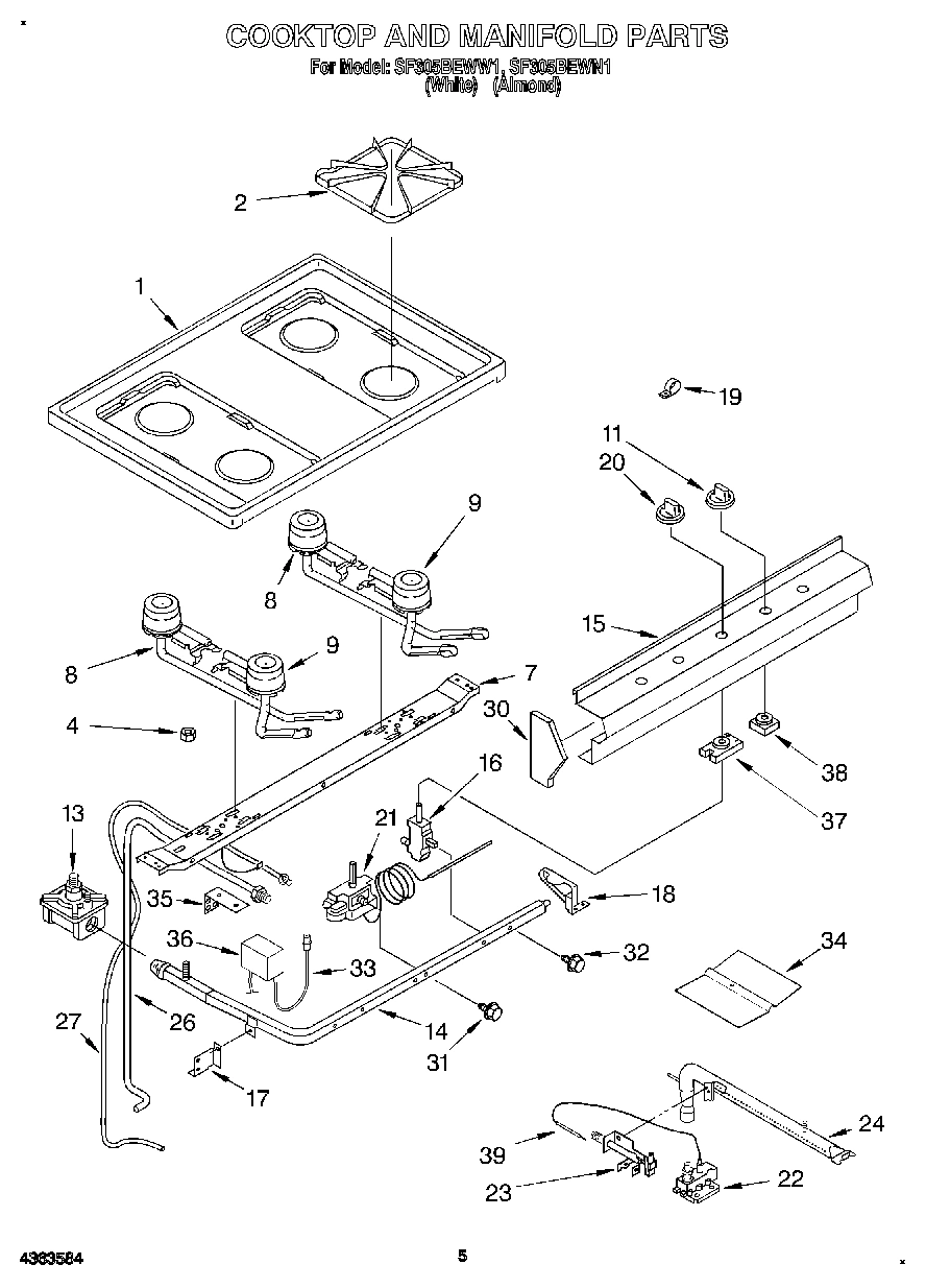 04 - COOKTOP AND MANIFOLD, LIT/OPTIONAL