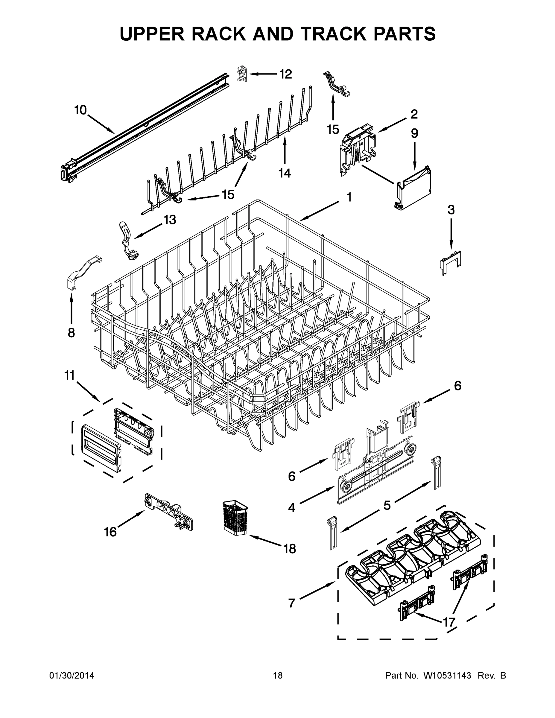 10 - UPPER RACK AND TRACK PARTS