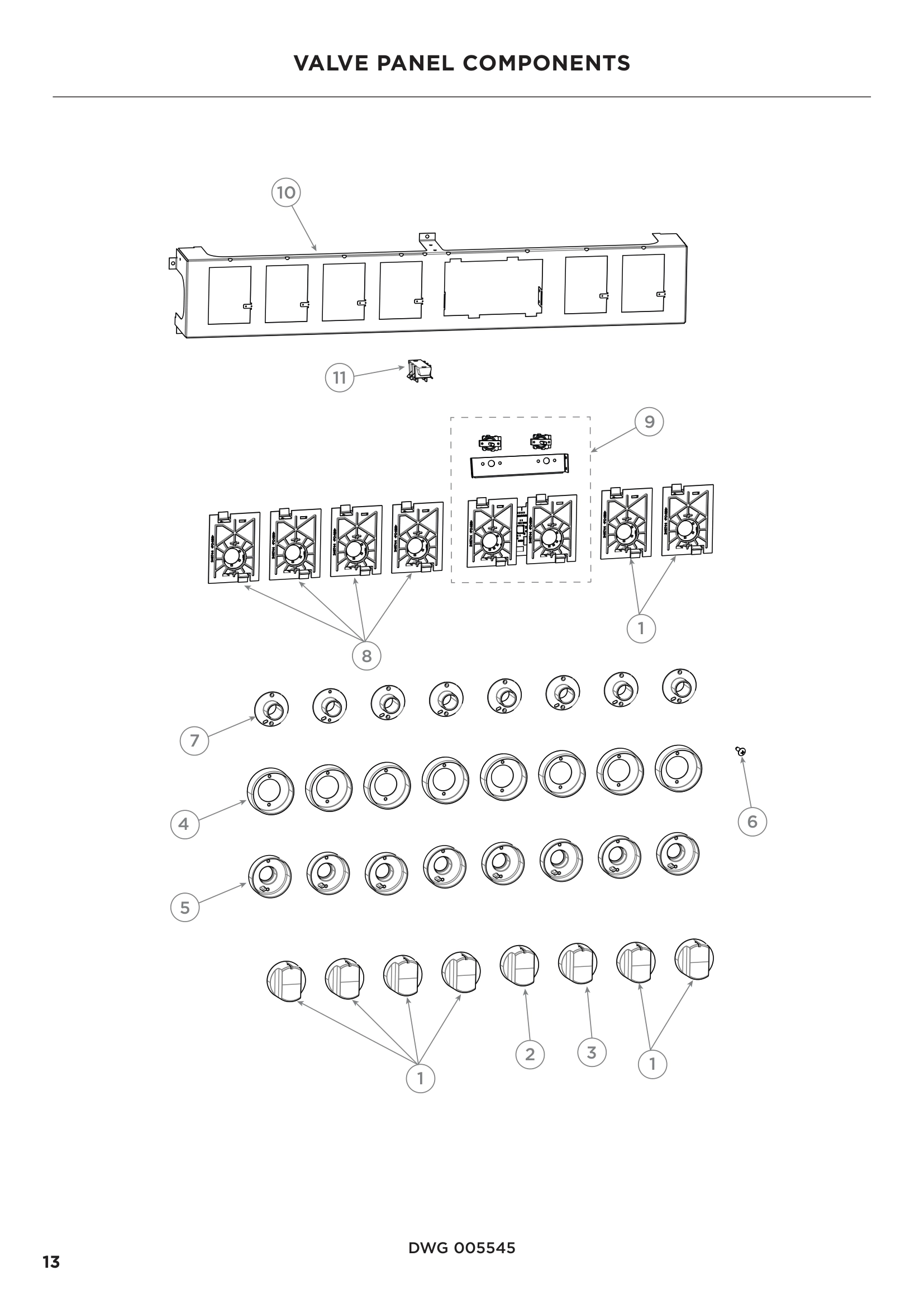 VALVE PANEL COMPONENTS