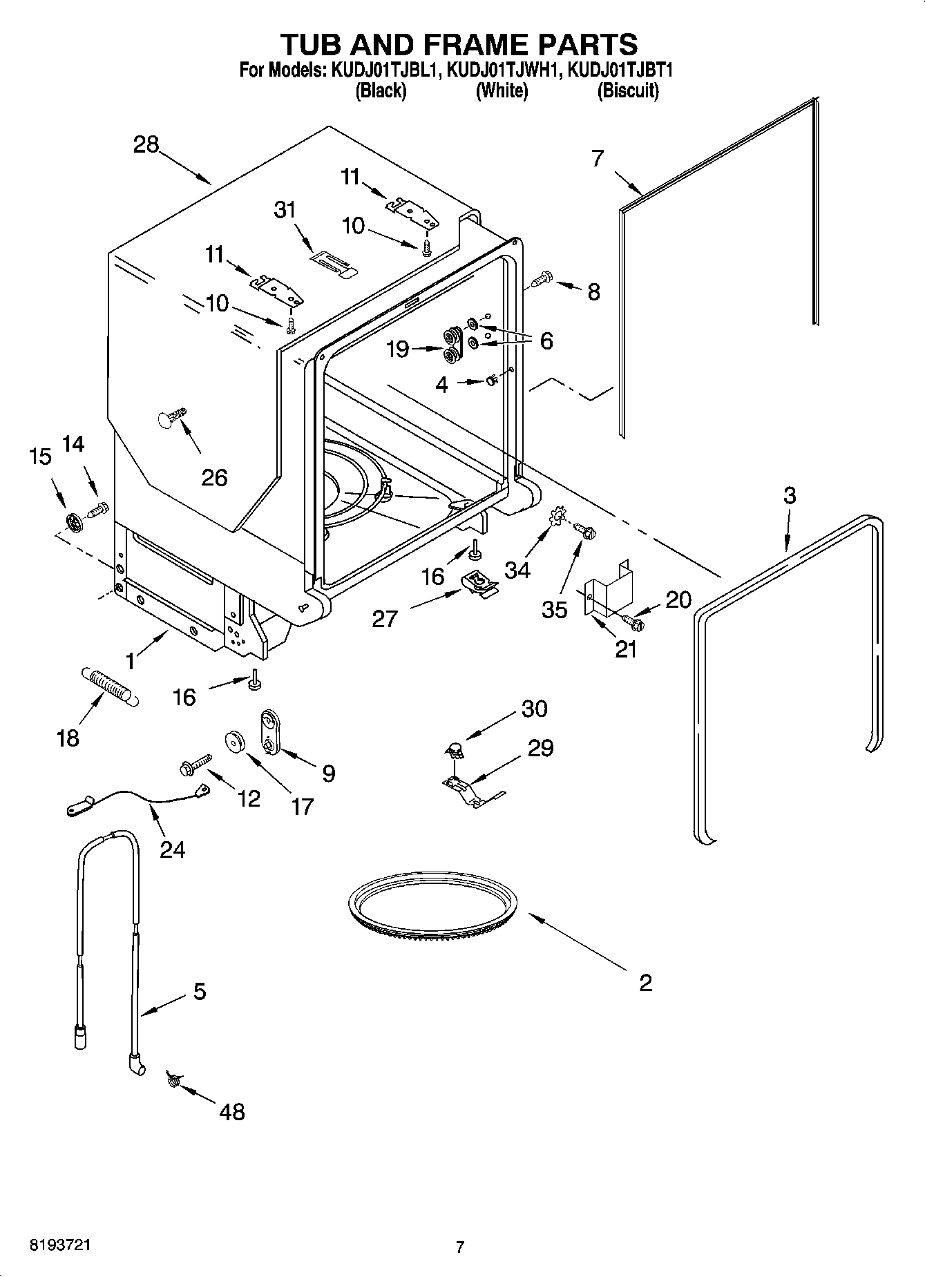 07 - TUB AND FRAME PARTS