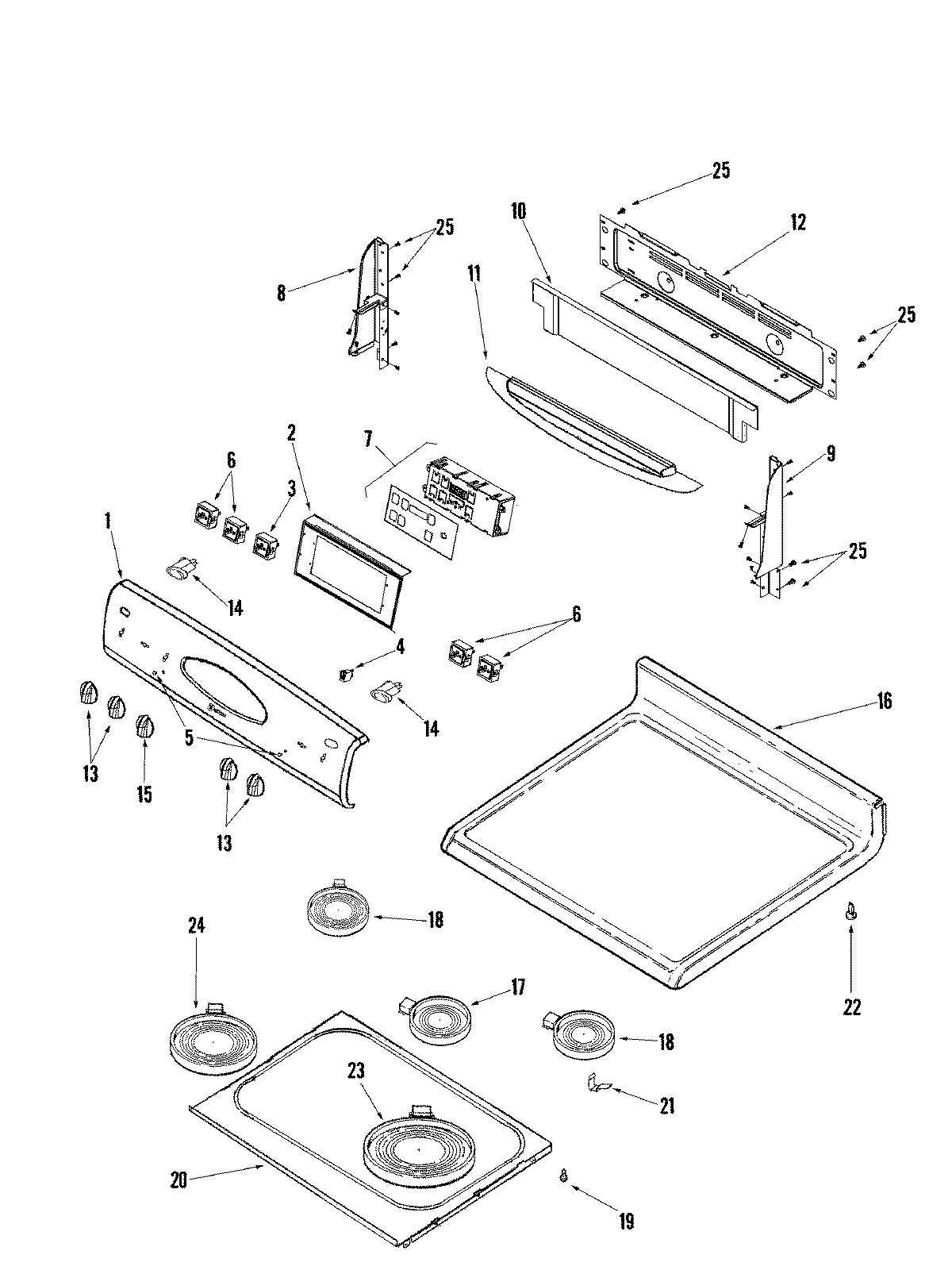 03 - CONTROL PANEL/TOP ASSEMBLY