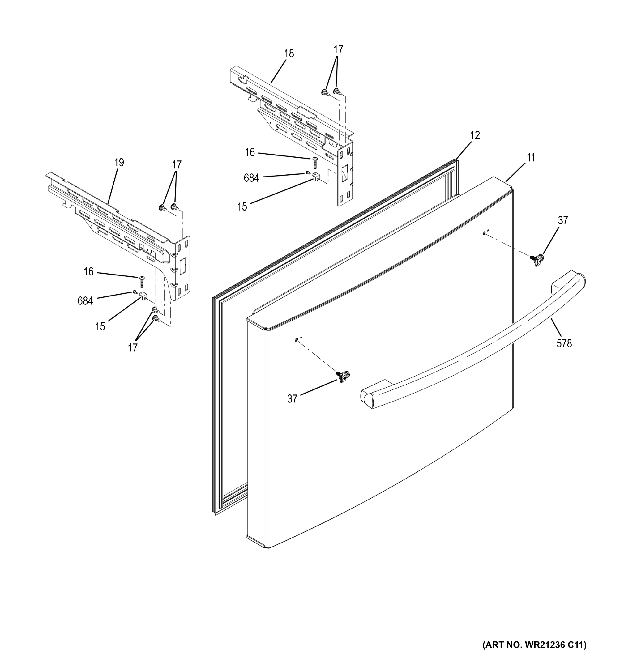 FREEZER DOOR