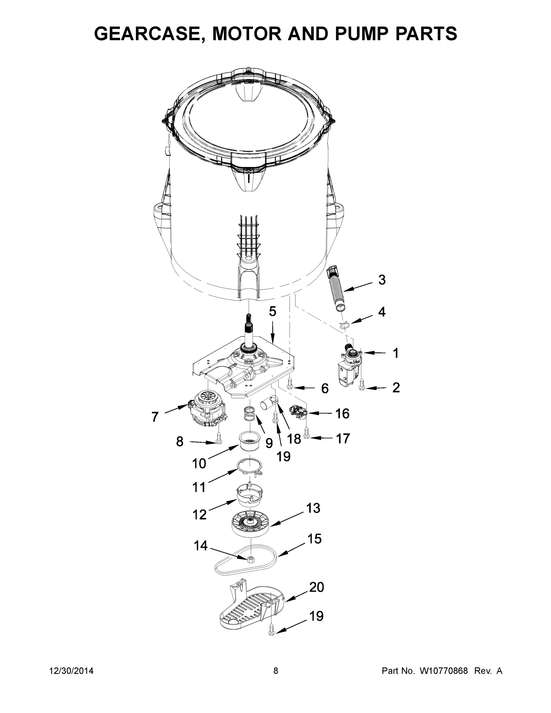 05 - GEARCASE, MOTOR AND PUMP PARTS