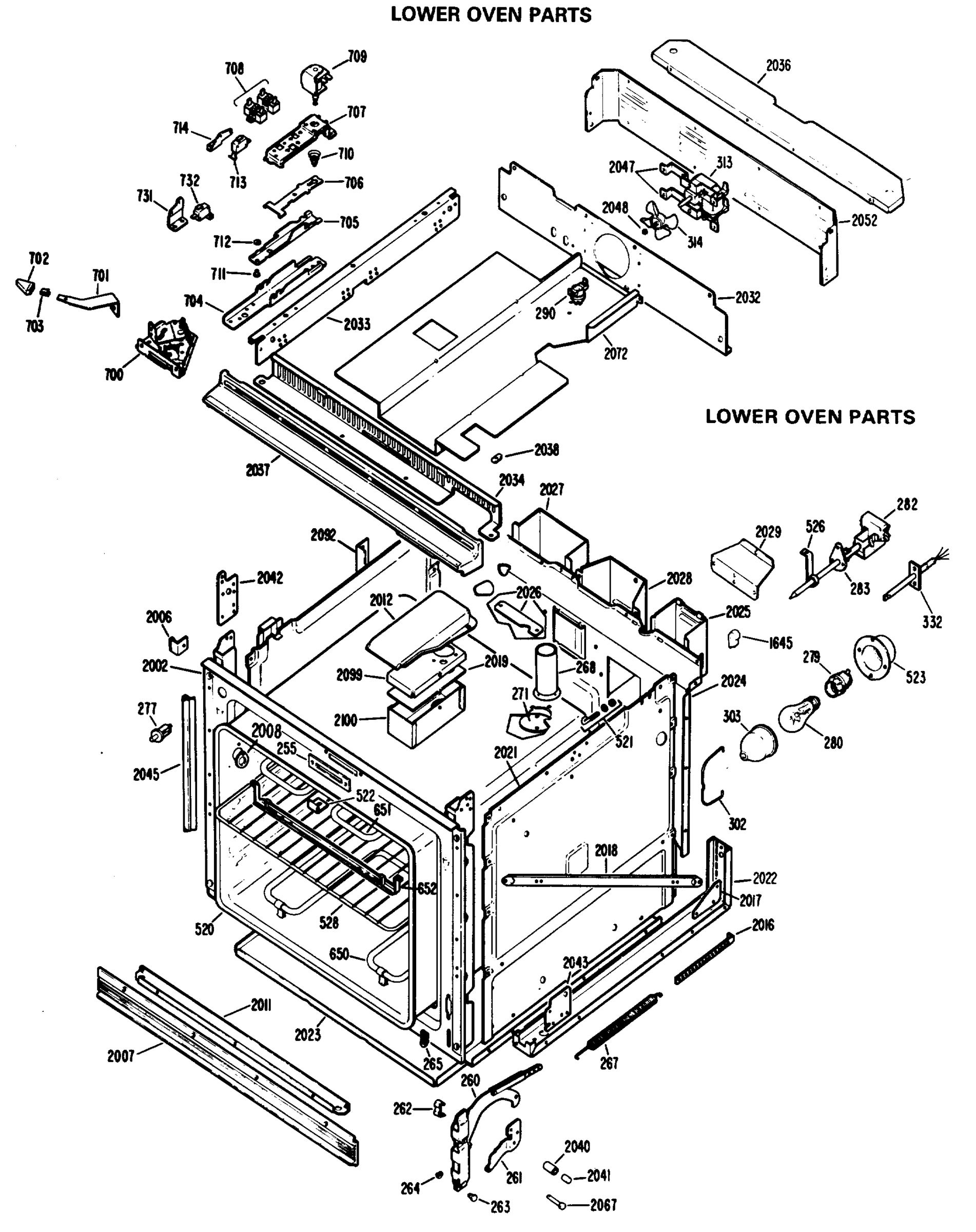 LOWER OVEN PARTS