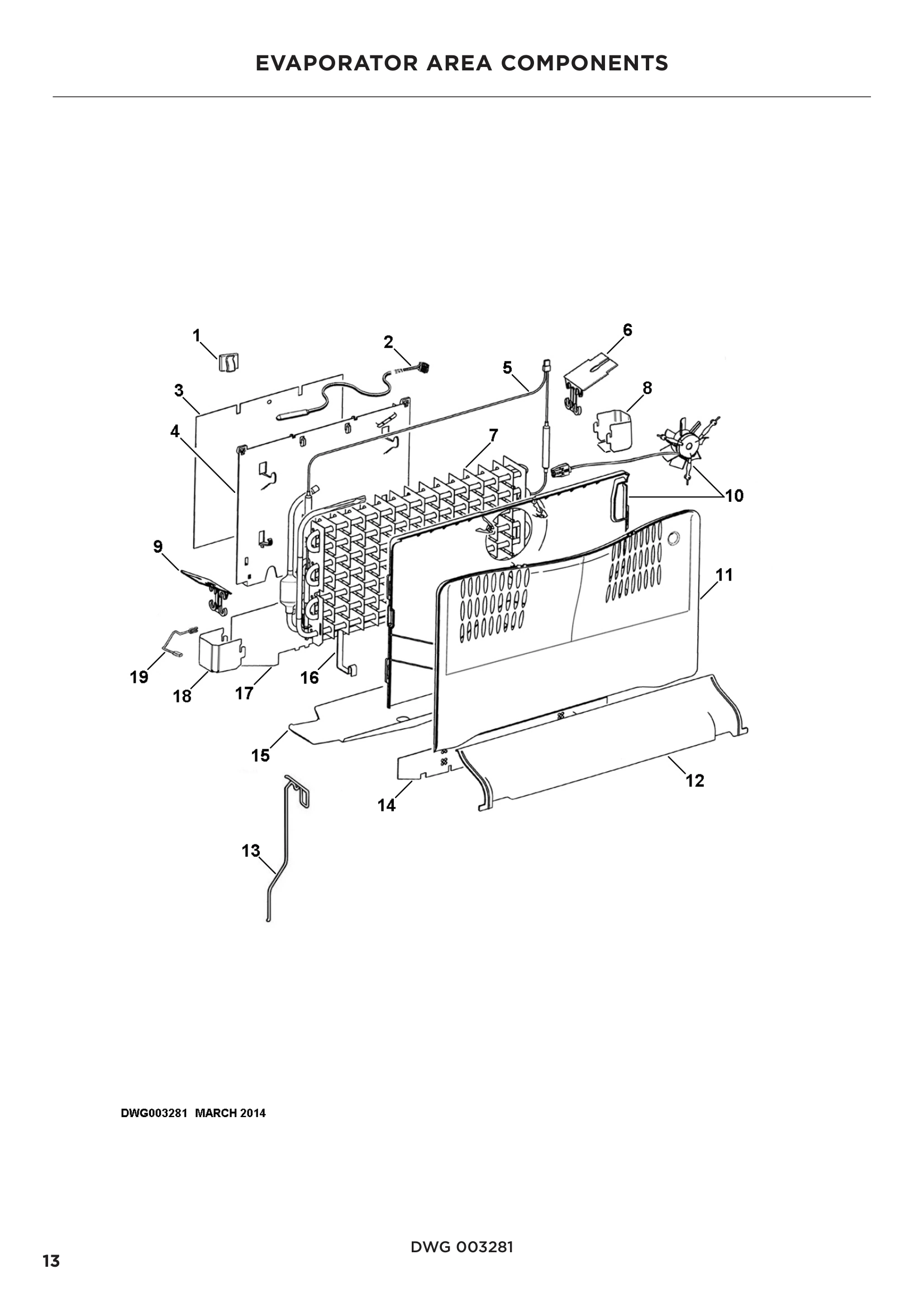 EVAPORATOR AREA COMPONENTS