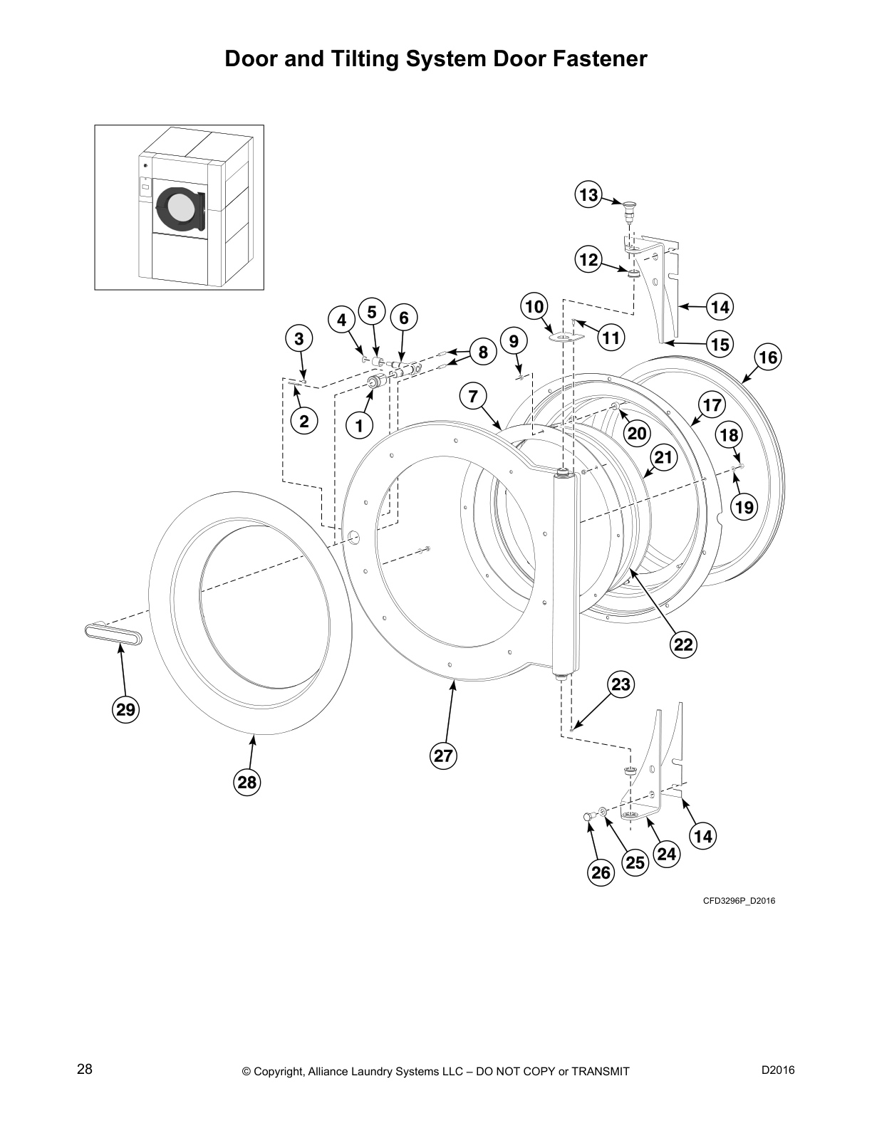 Door and Tilting System Door Fastener