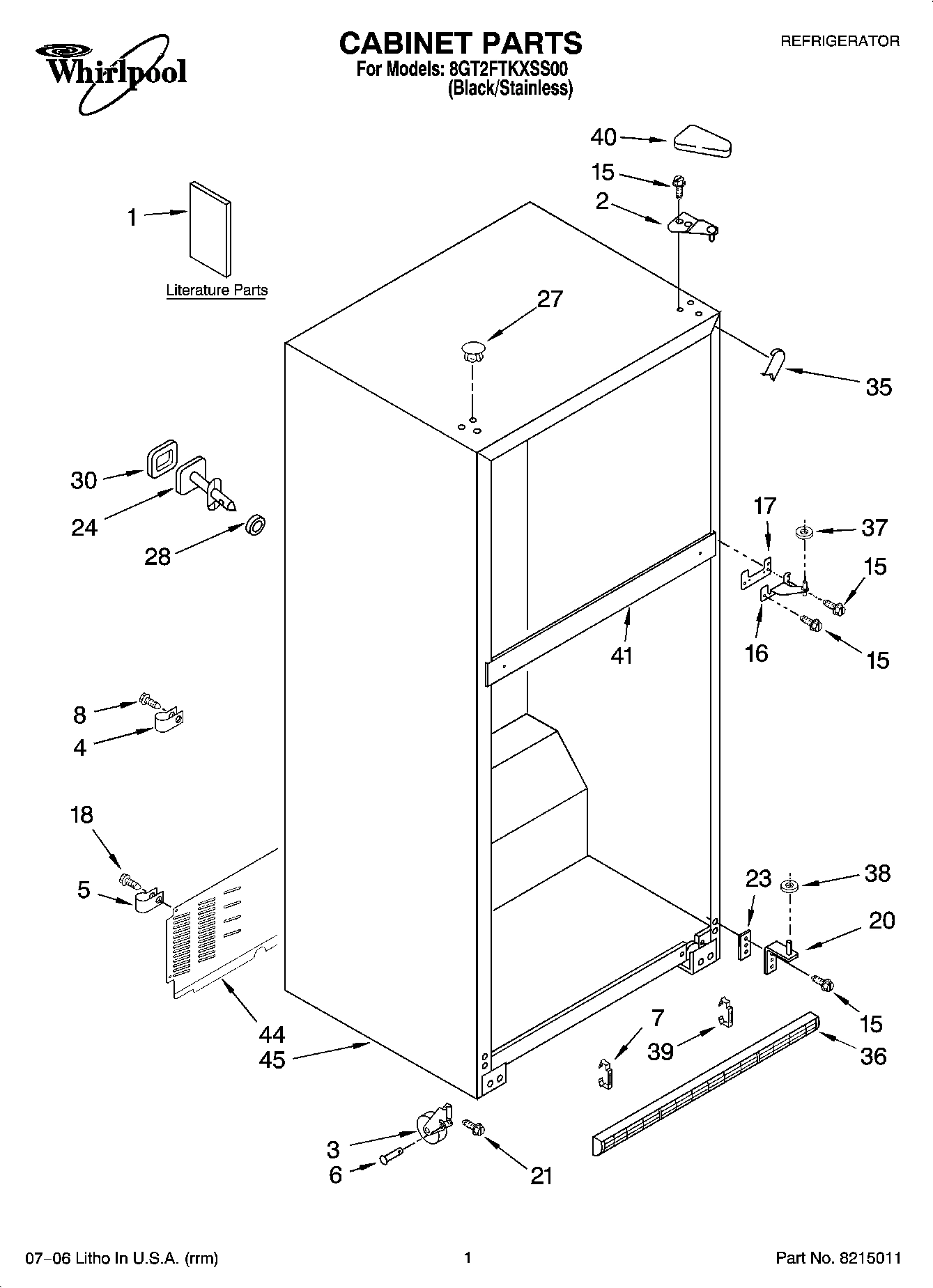 01 - CABINET PARTS