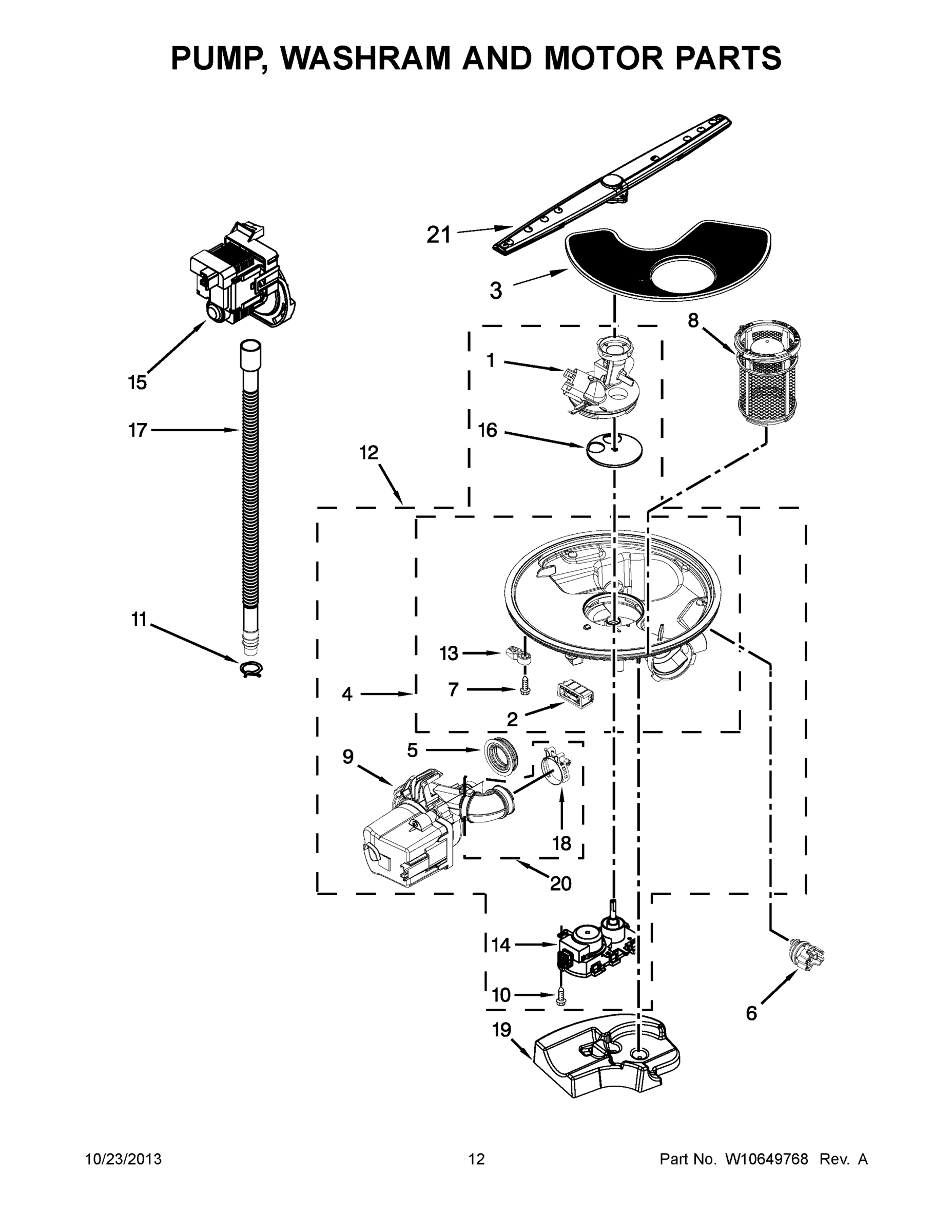 07 - PUMP, WASHRAM AND MOTOR PARTS