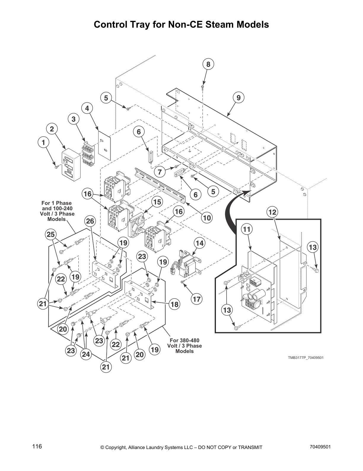 Control Tray for Non-CE Steam Models
