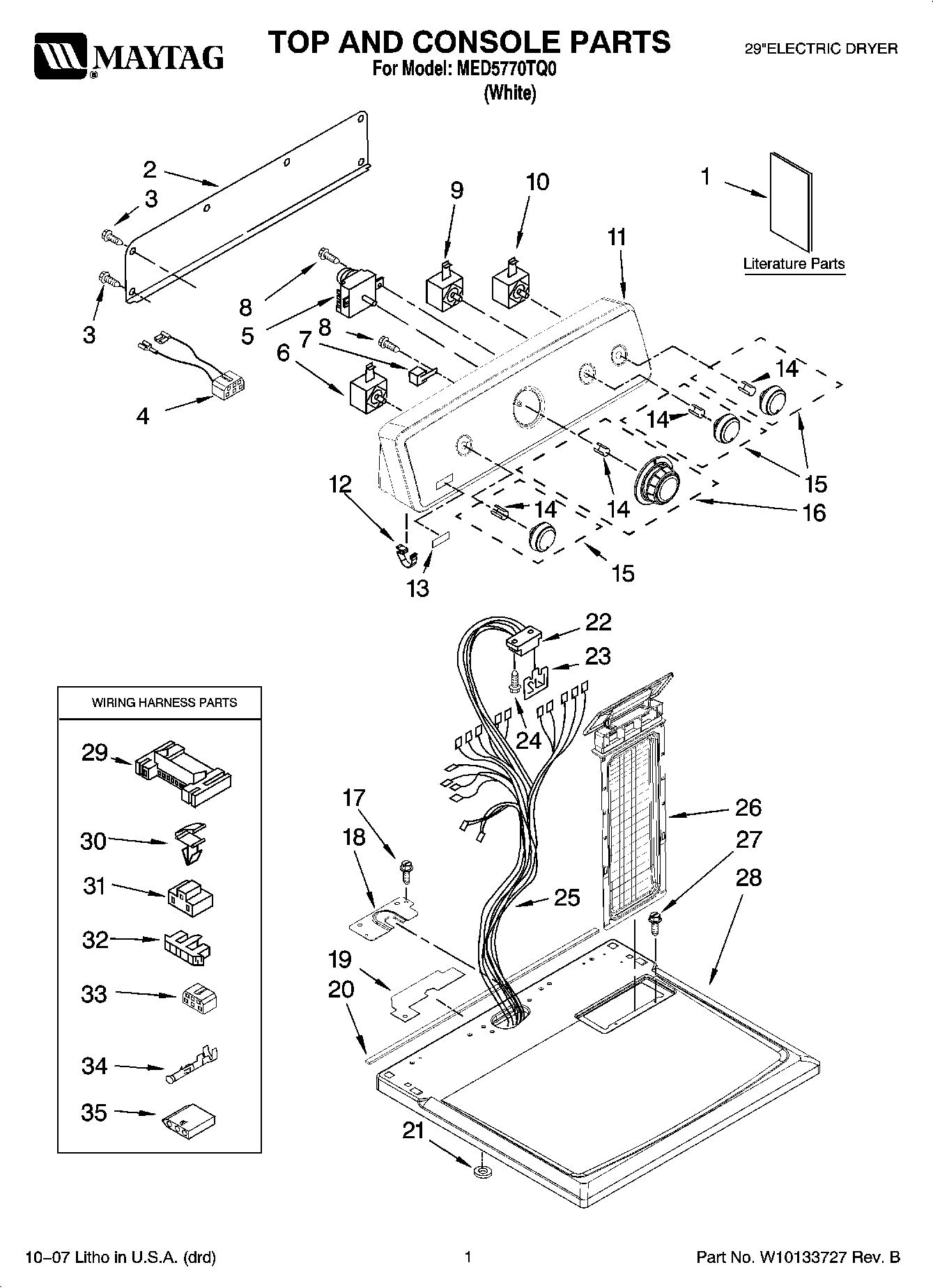 01 - TOP AND CONSOLE PARTS