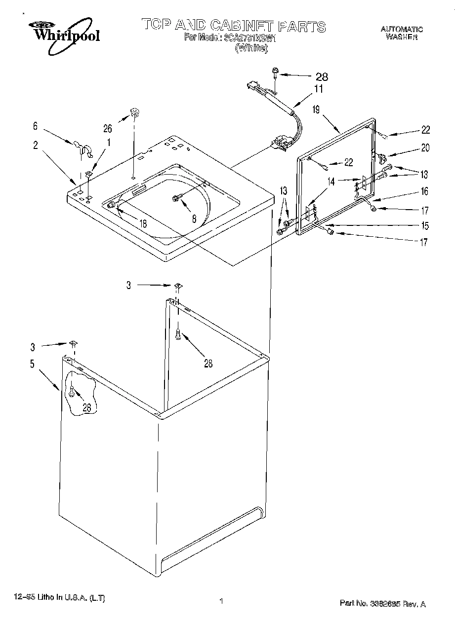 01 - TOP AND CABINET, LIT/OPTIONAL