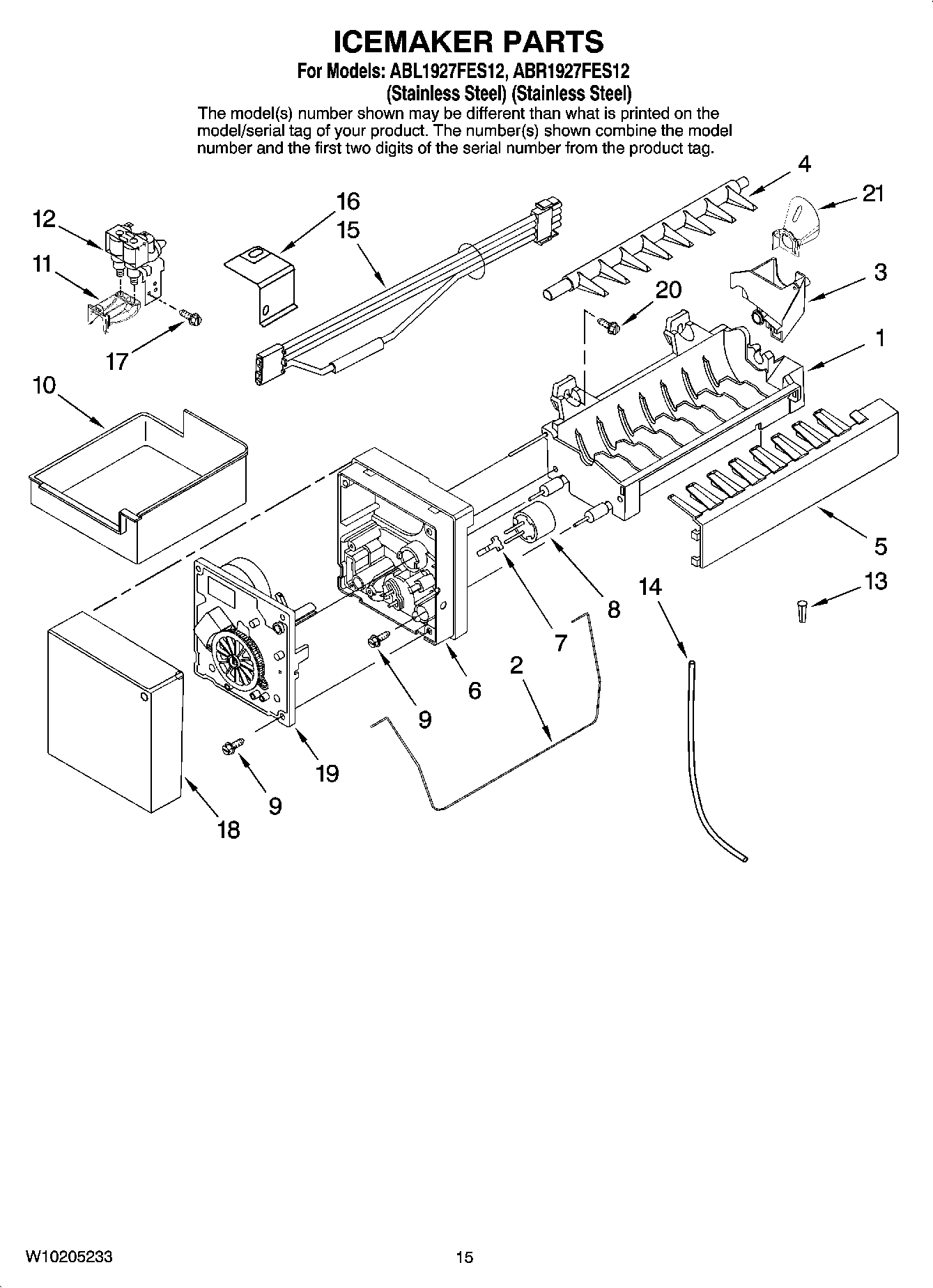 08 - ICEMAKER PARTS, OPTIONAL PARTS (NOT INCLUDED)