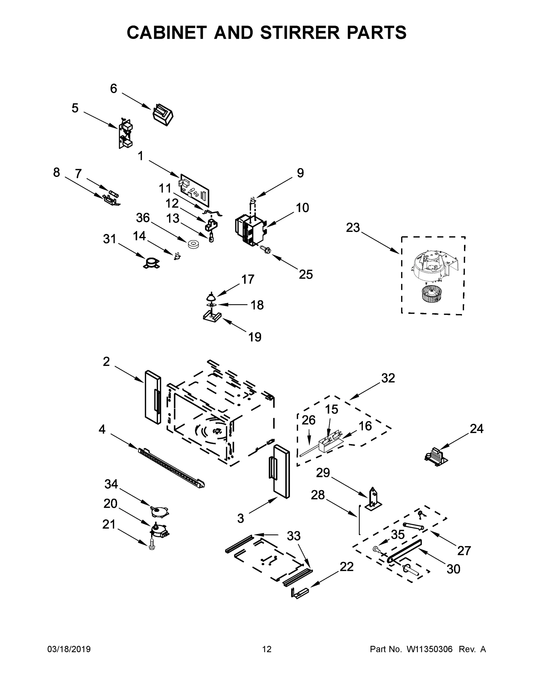 07 - CABINET AND STIRRER PARTS