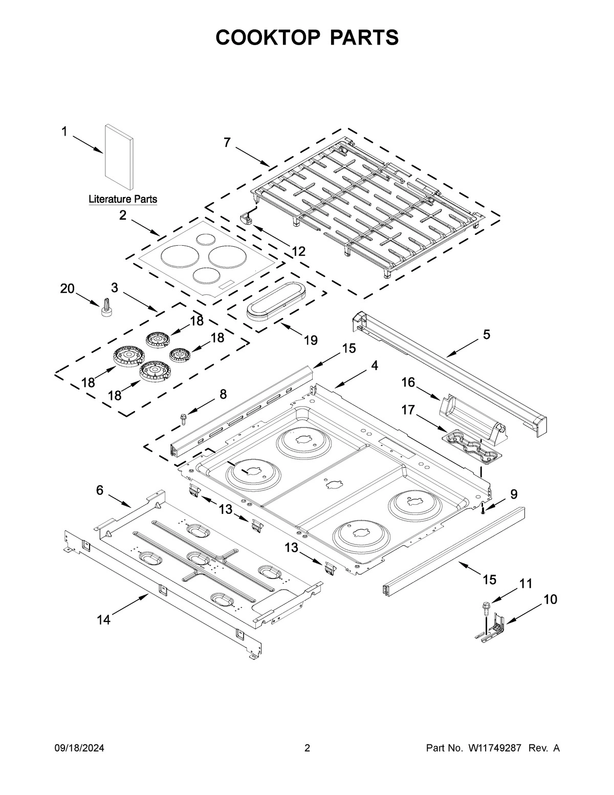 02 - COOKTOP PARTS
