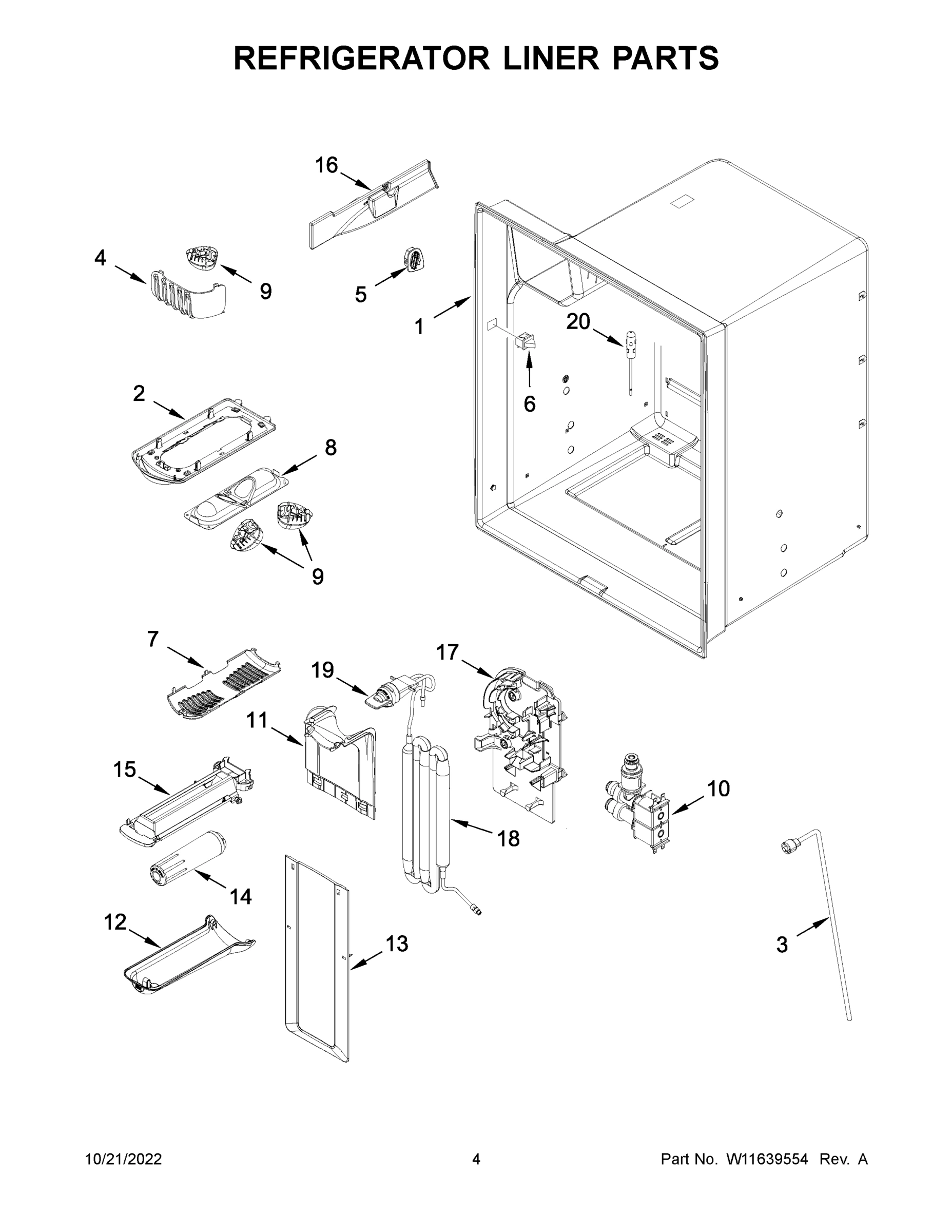03 - REFRIGERATOR LINER PARTS