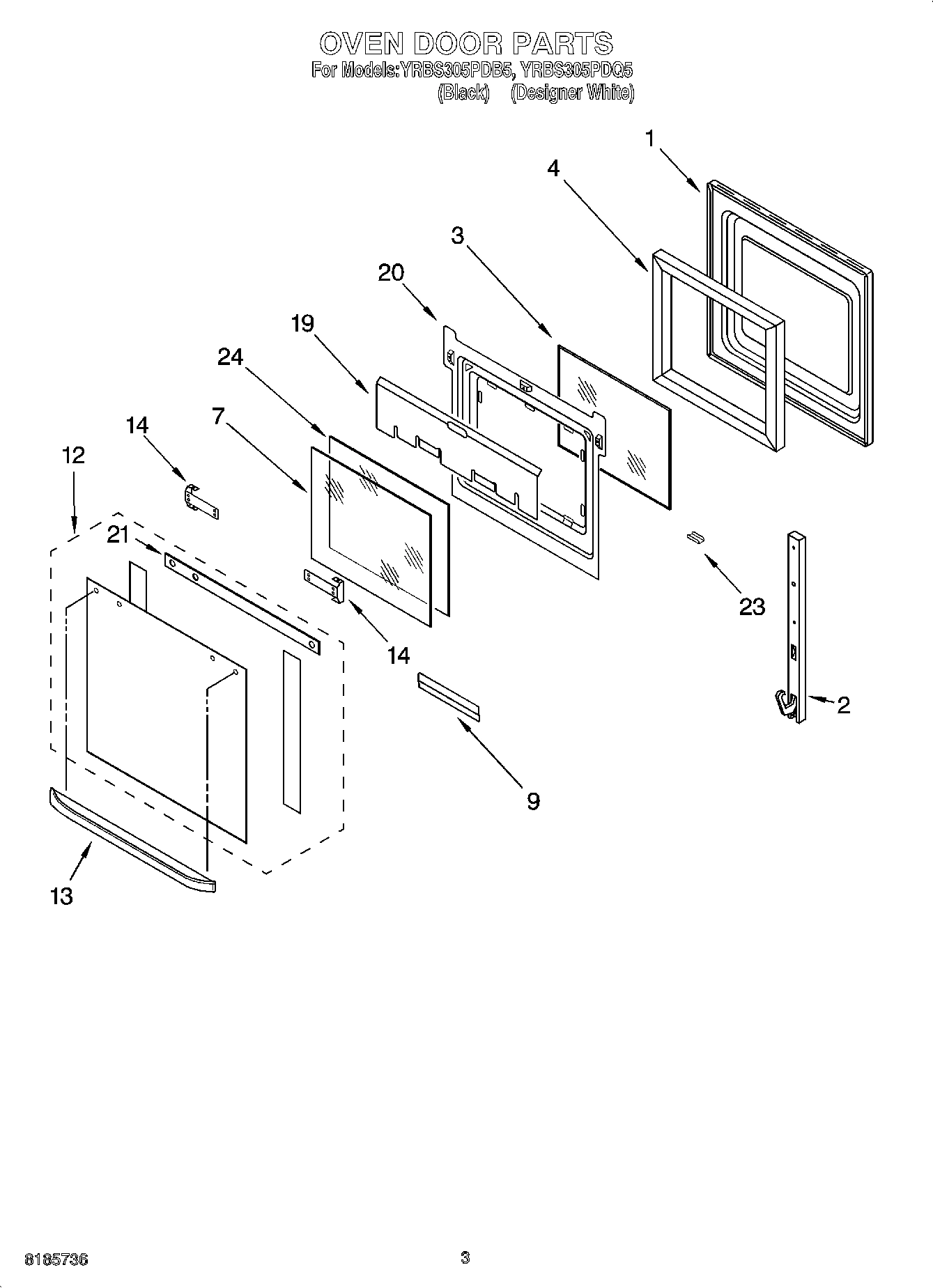 02 - OVEN DOOR PARTS