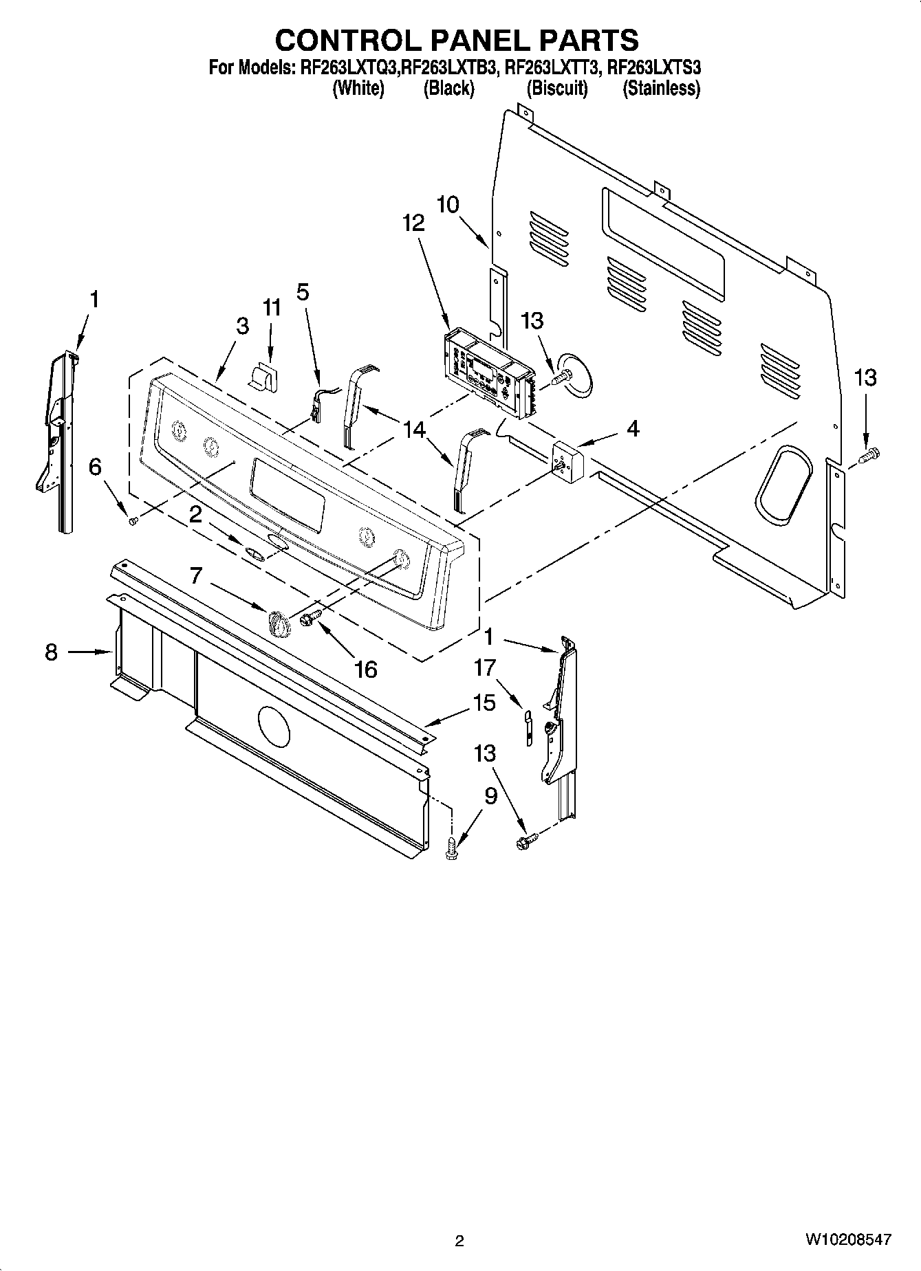 02 - CONTROL PANEL PARTS