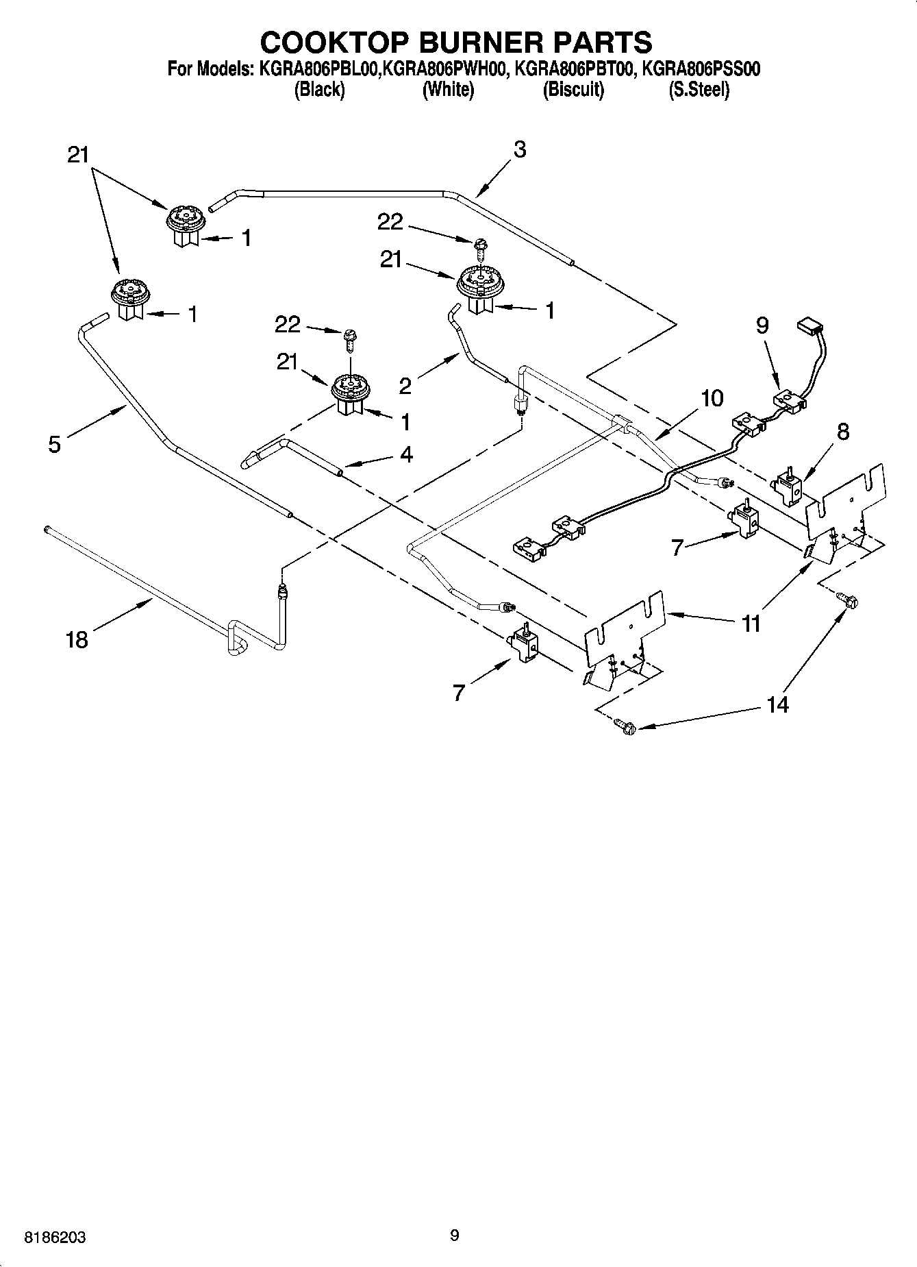 07 - COOKTOP BURNER PARTS